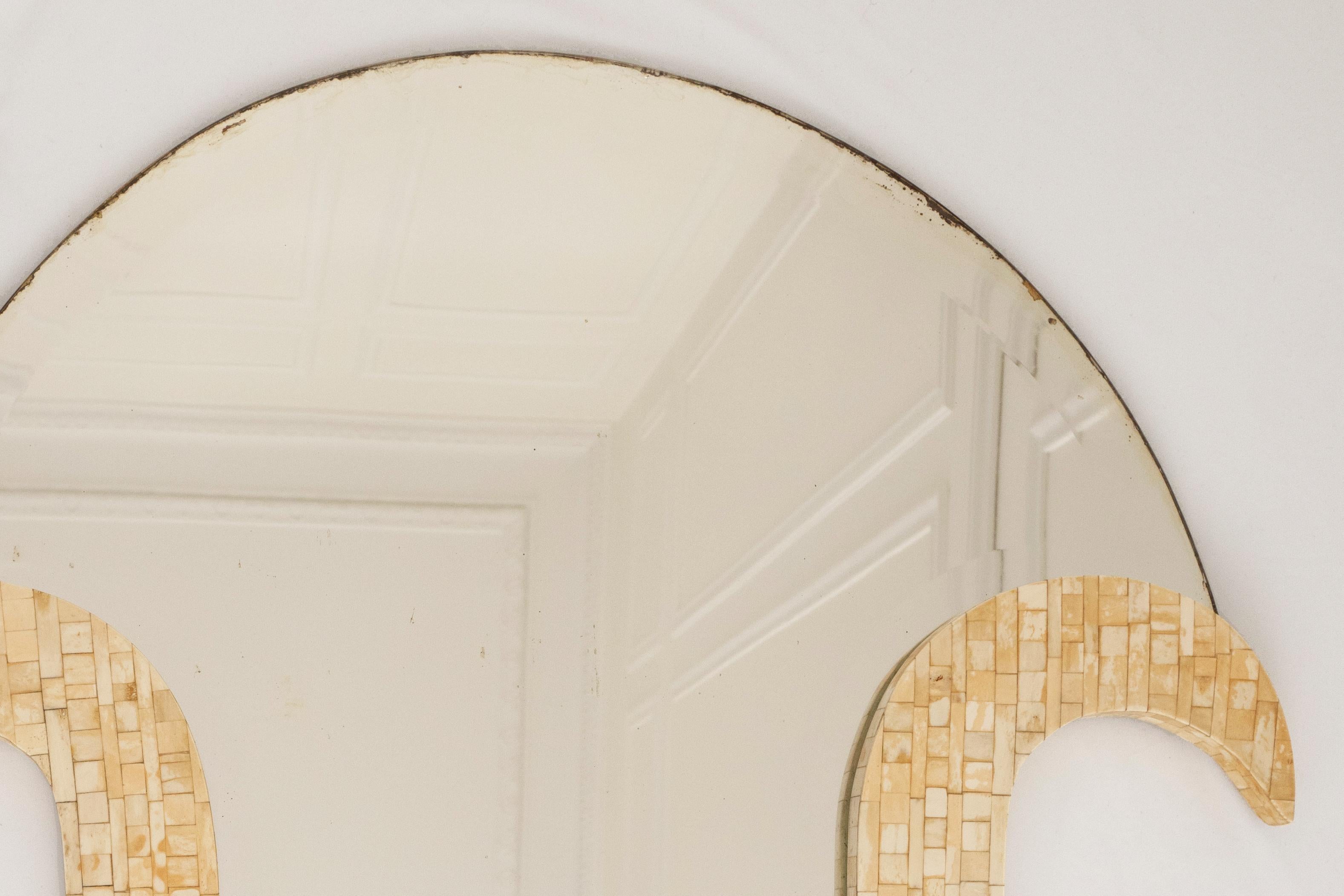 Gene Jonson and Robert Marcius - Miroir en forme de palmier en résine beige, 1970 en vente 3