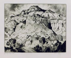 Gene Kloss Grabado original firmado a lápiz. Acantilados del Cañón del Navajo