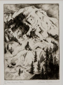 Red Mountain Relic (View of Red Mountain, Colorado), Signed Black & White Print