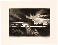 'Riders at Sundown' — Mid-Century Southwest Regionalism