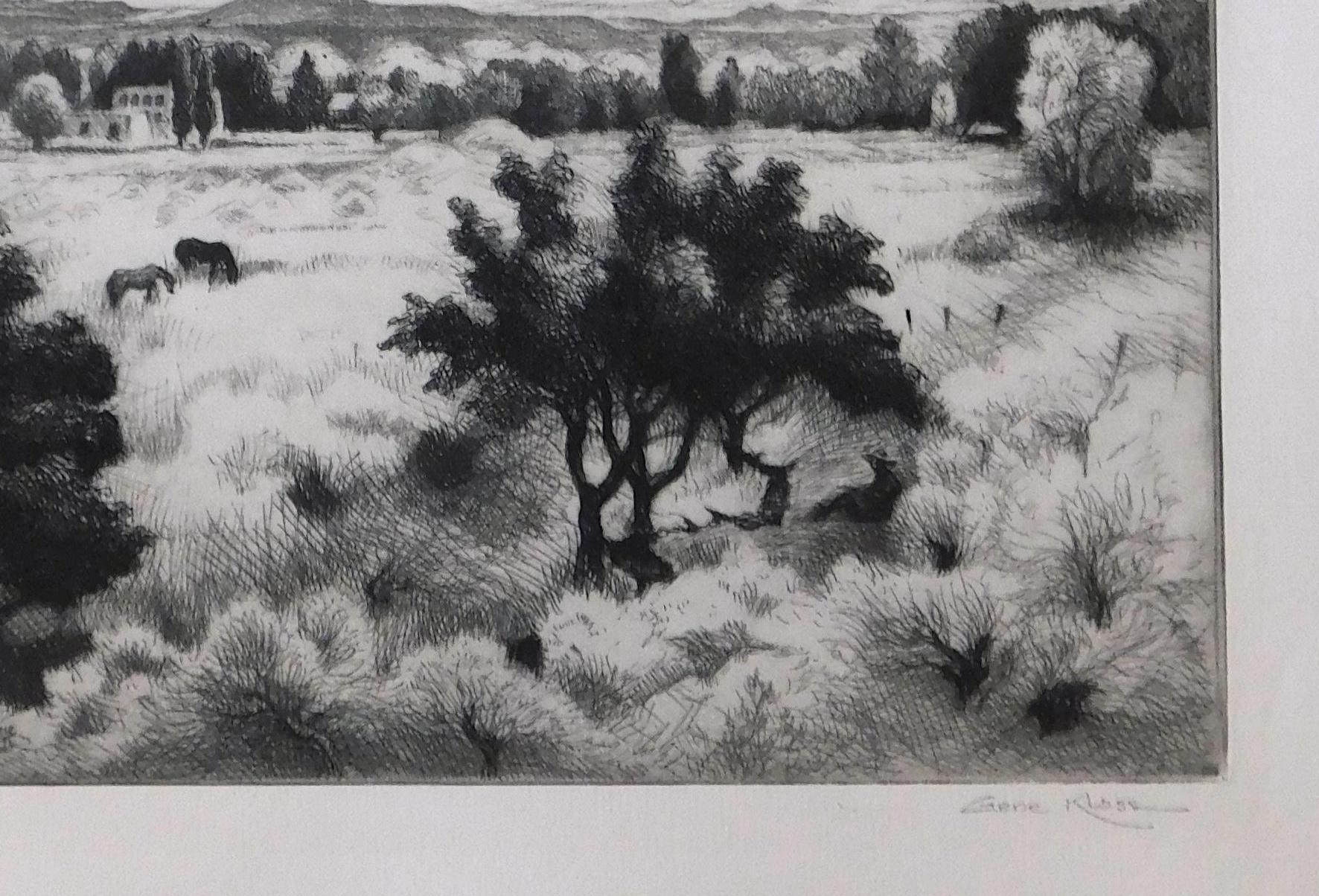 L'artista di Taos, Gene Kloss, ha realizzato un'acquaforte originale. Estate indiana in vendita 2
