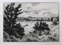 L'artista di Taos, Gene Kloss, ha realizzato un'acquaforte originale. Estate indiana