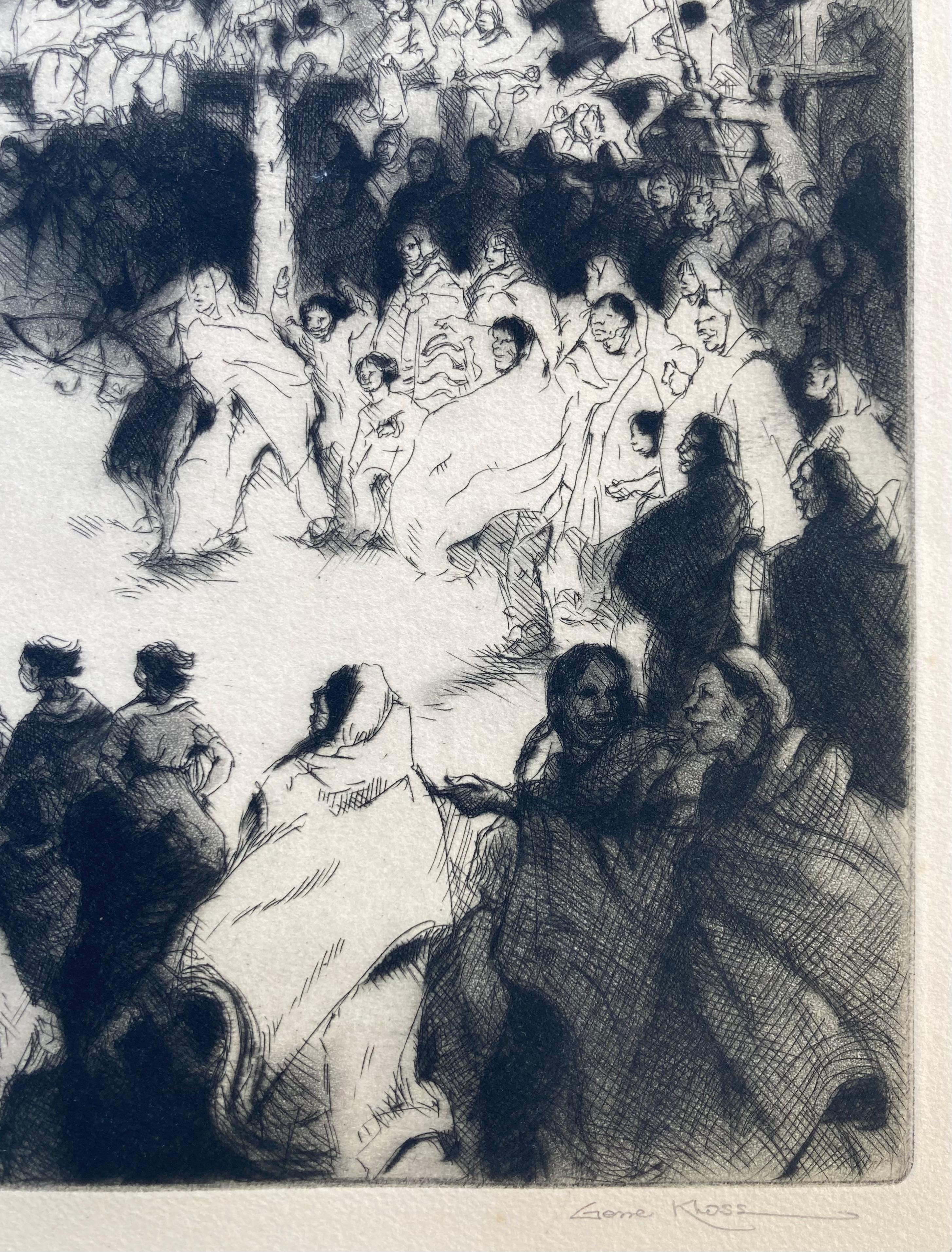 BUFONES INDIOS DE TAOS - Print realista estadounidense de Gene Kloss