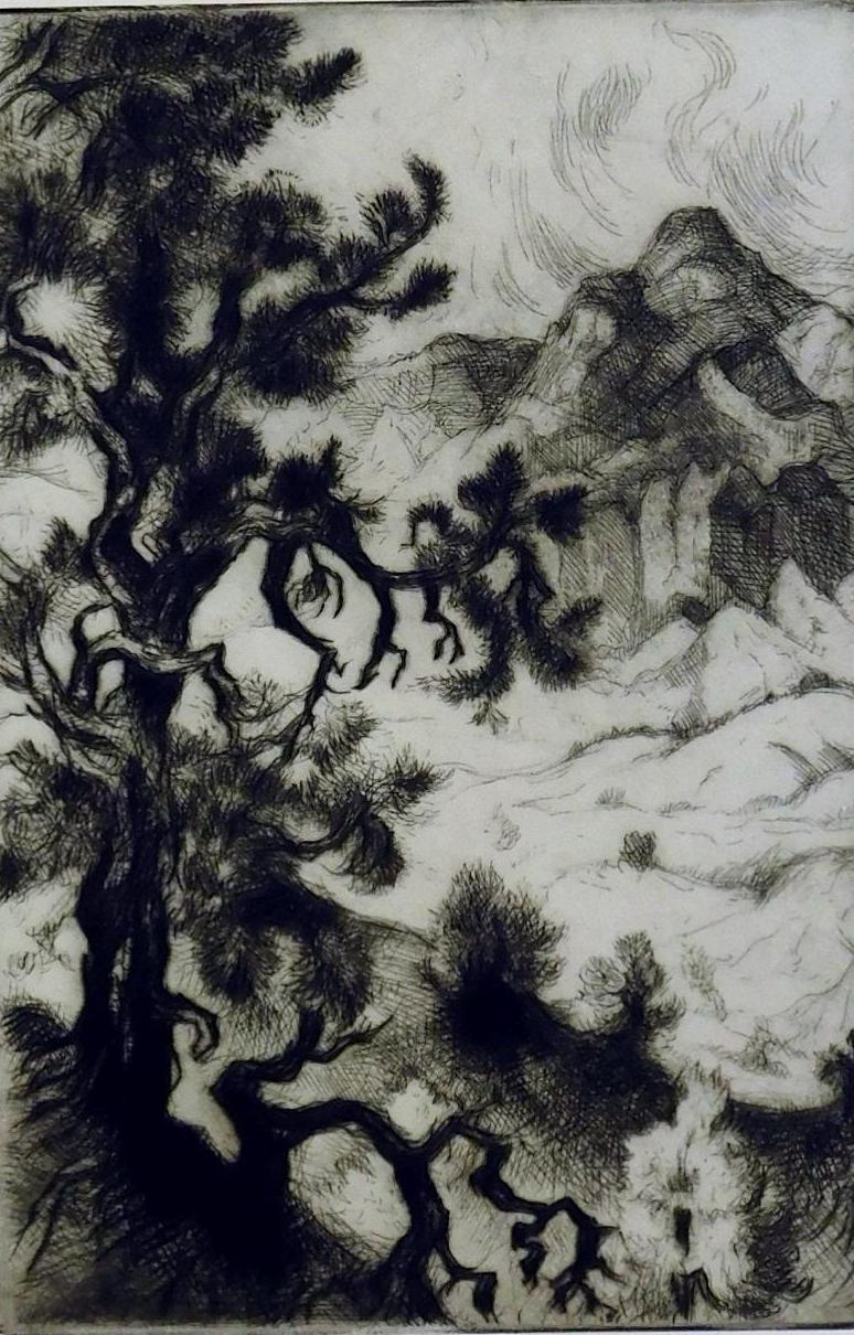 Radierung und Kaltnadel auf Papier des berühmten Taos-Künstlers Gene Kloss (1903-1996).
Titel: 