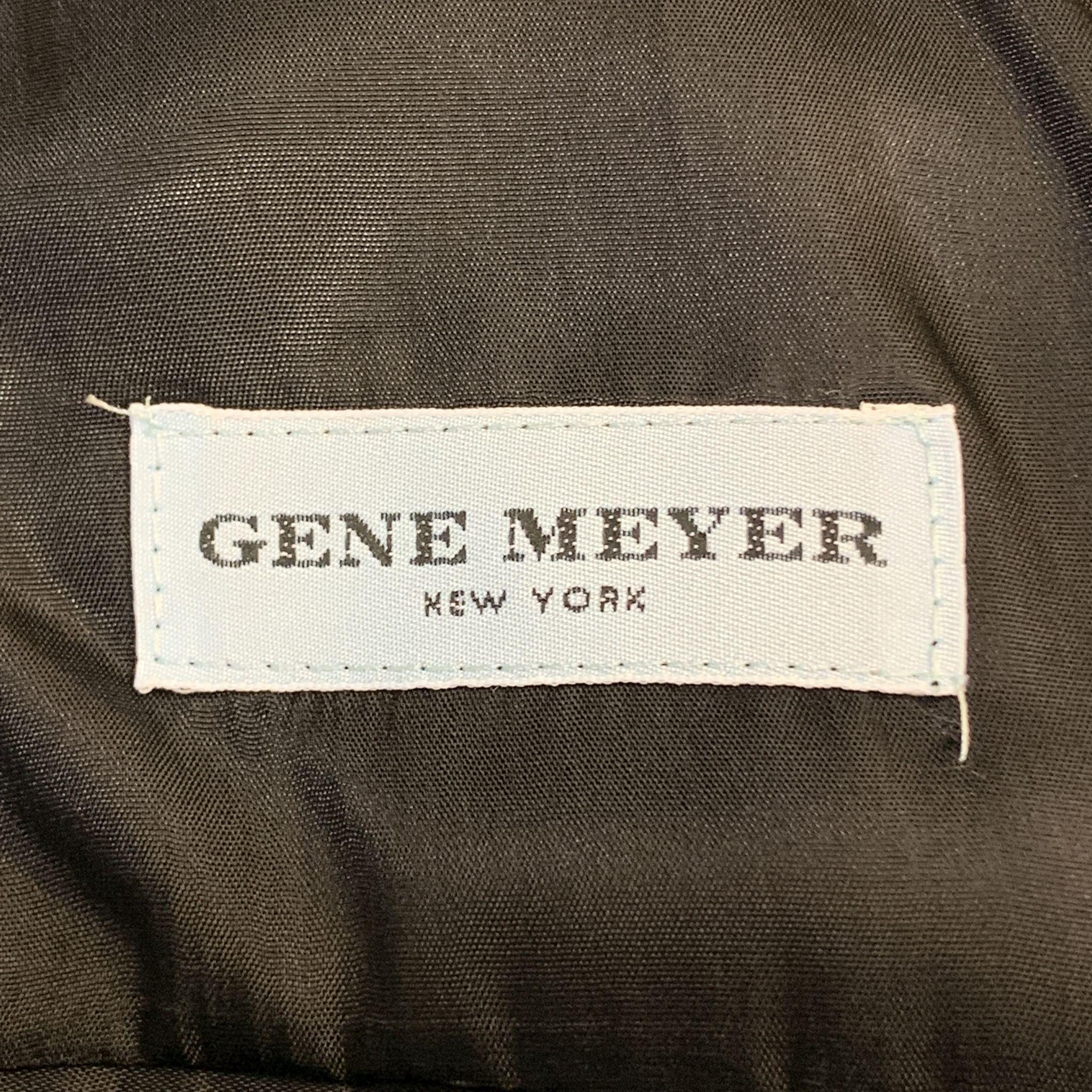 Men's GENE MEYER 42 Regular Black Nylon Blend Notch Lapel Single Button Sport Coat