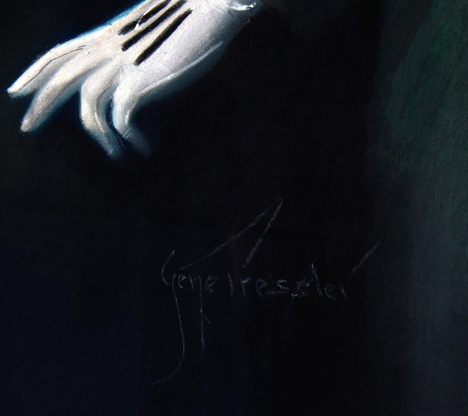 Blaues Lass mit blauem Auge (Sonstige Kunststile), Painting, von Gene Pressler