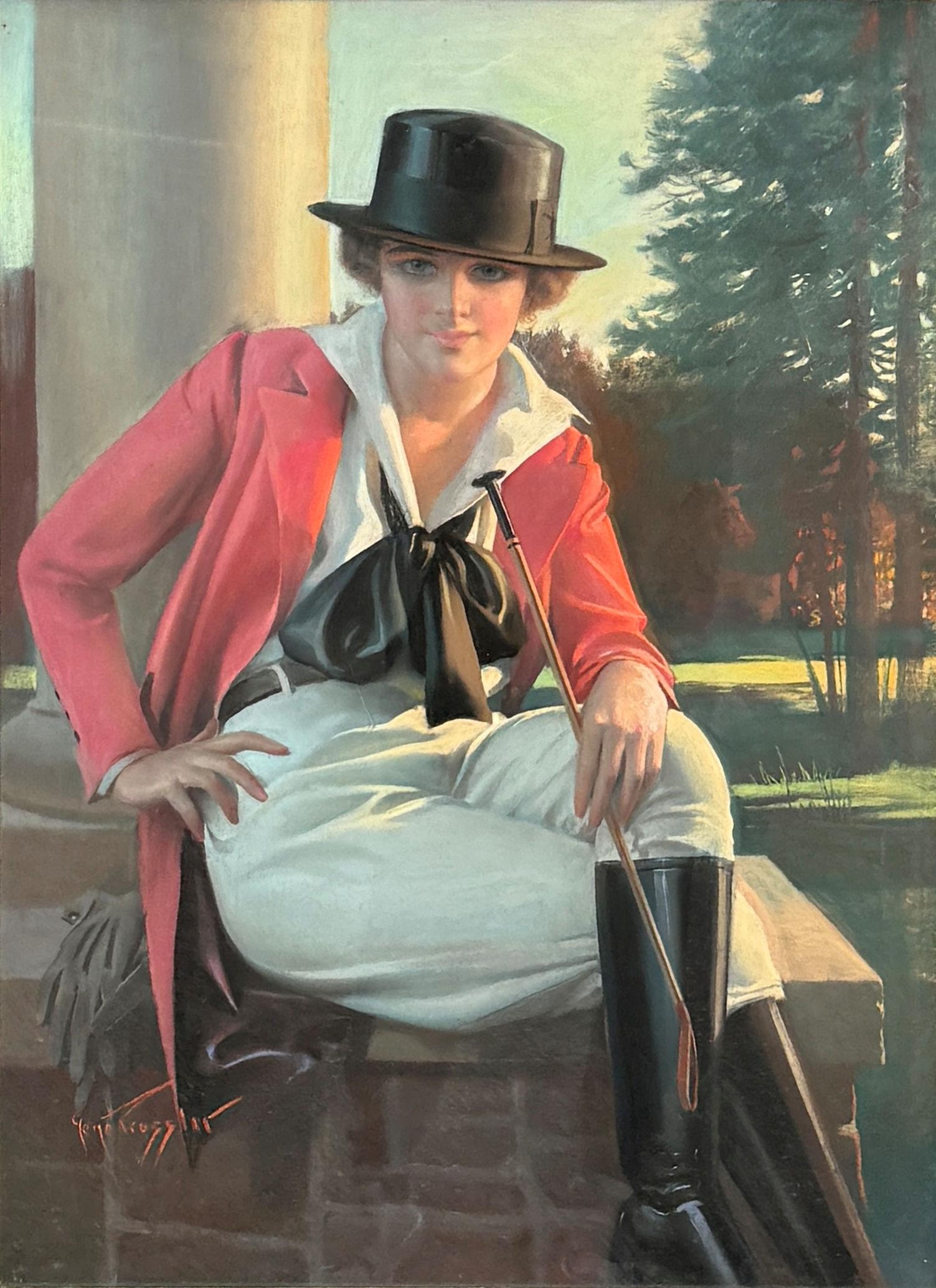 Gene Pressler
The Equestrian, circa 1925
Signed lower left
Pastel on canvas
32 x 24 inches


Gene Pressler was born in Jersey City, New Jersey, in 1893 or 1894, and lived in New Jersey throughout most of his career. Pressler studied under F. Louis