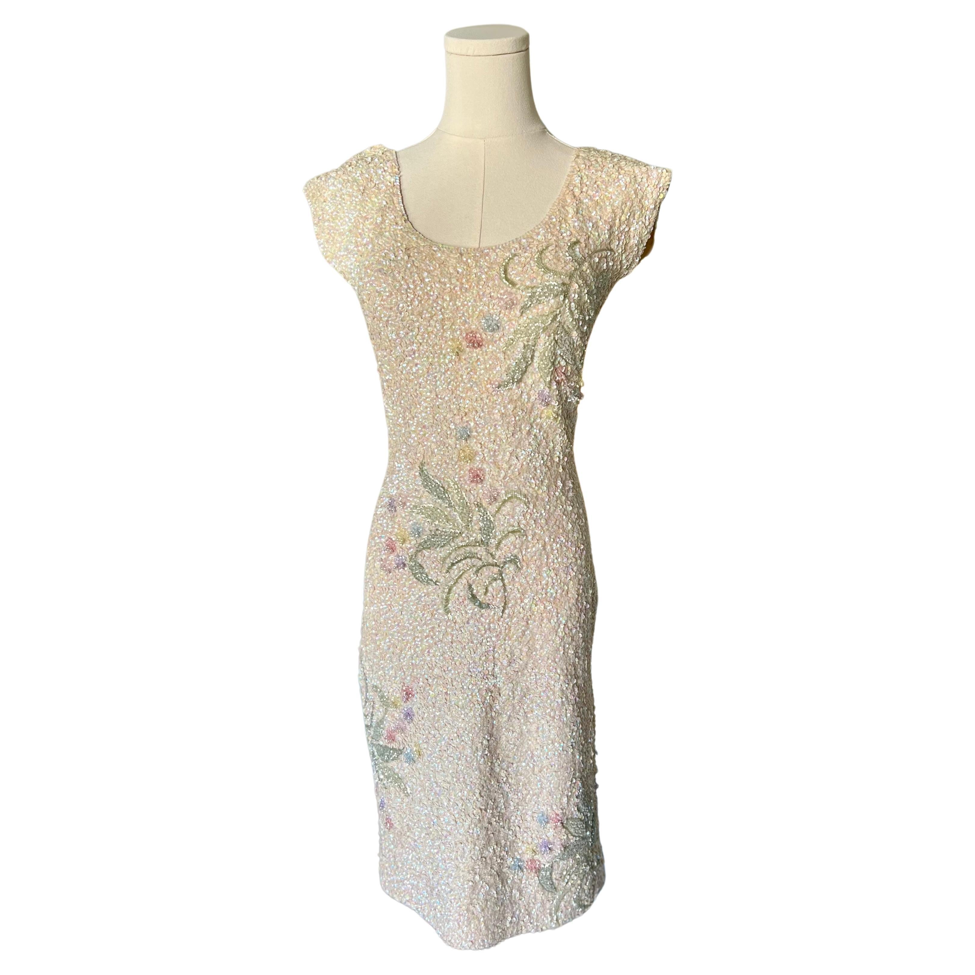Gene Shelly Sequin Bridal Dress For Sale