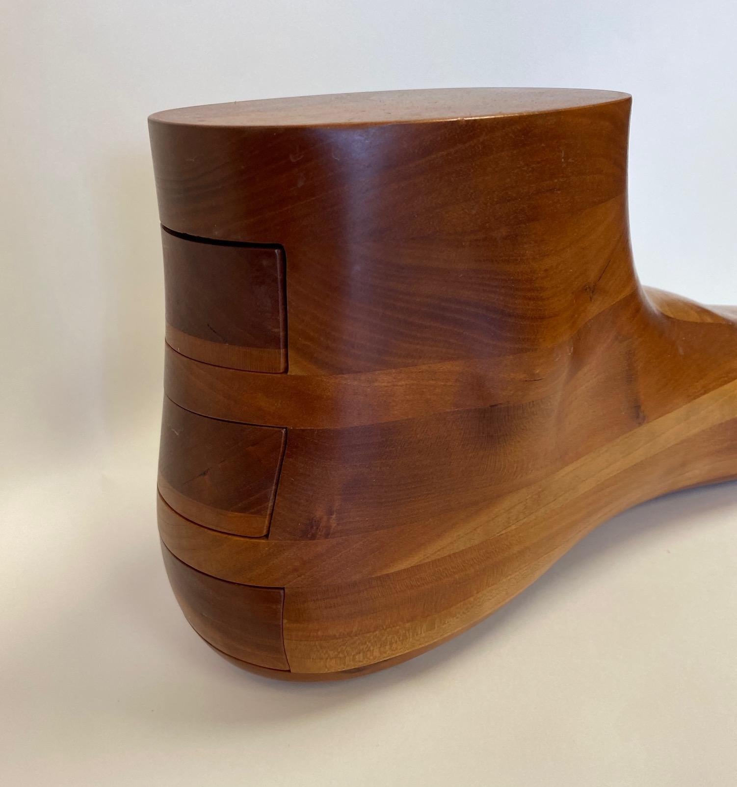 Late 20th Century Gene Sherer Foot Sculpture Box with Drawers For Sale