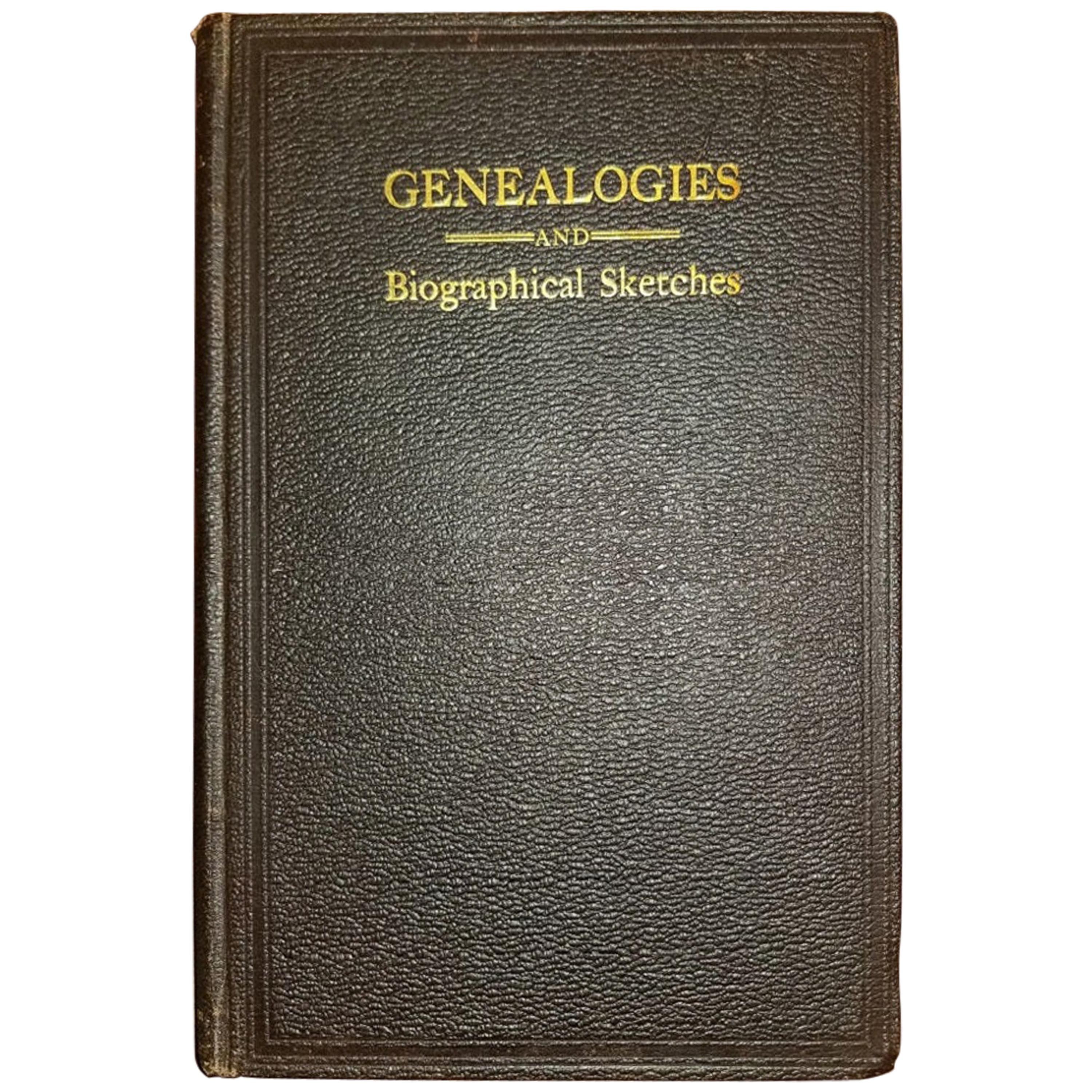 Genealogies et croquis de certaines familles anciennes de Virginie et du Kentucky par BF Van Meter 1901 en vente