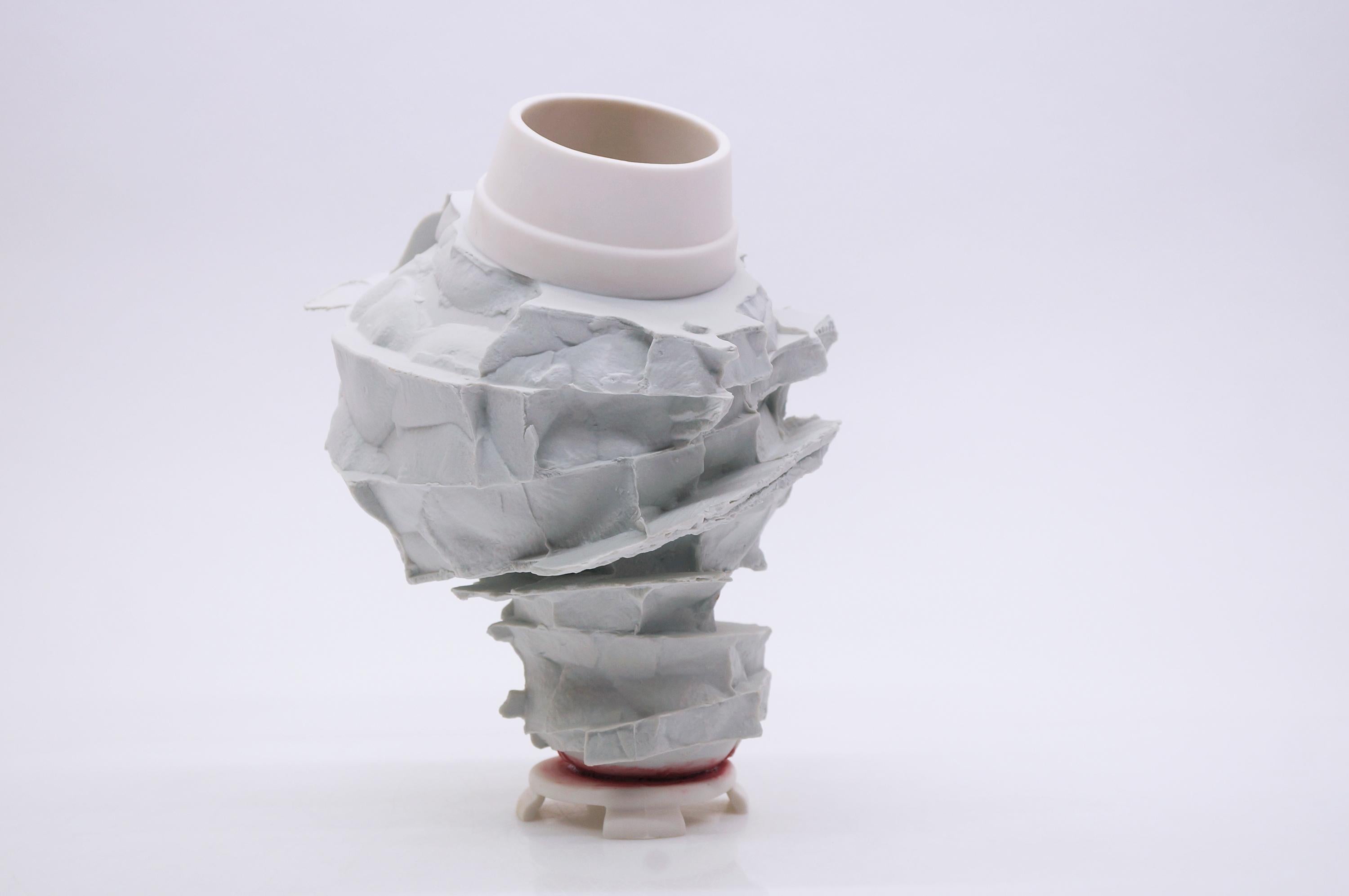 Contemporary Genealogy Porcelain Vase by Monika Patuszyńska For Sale