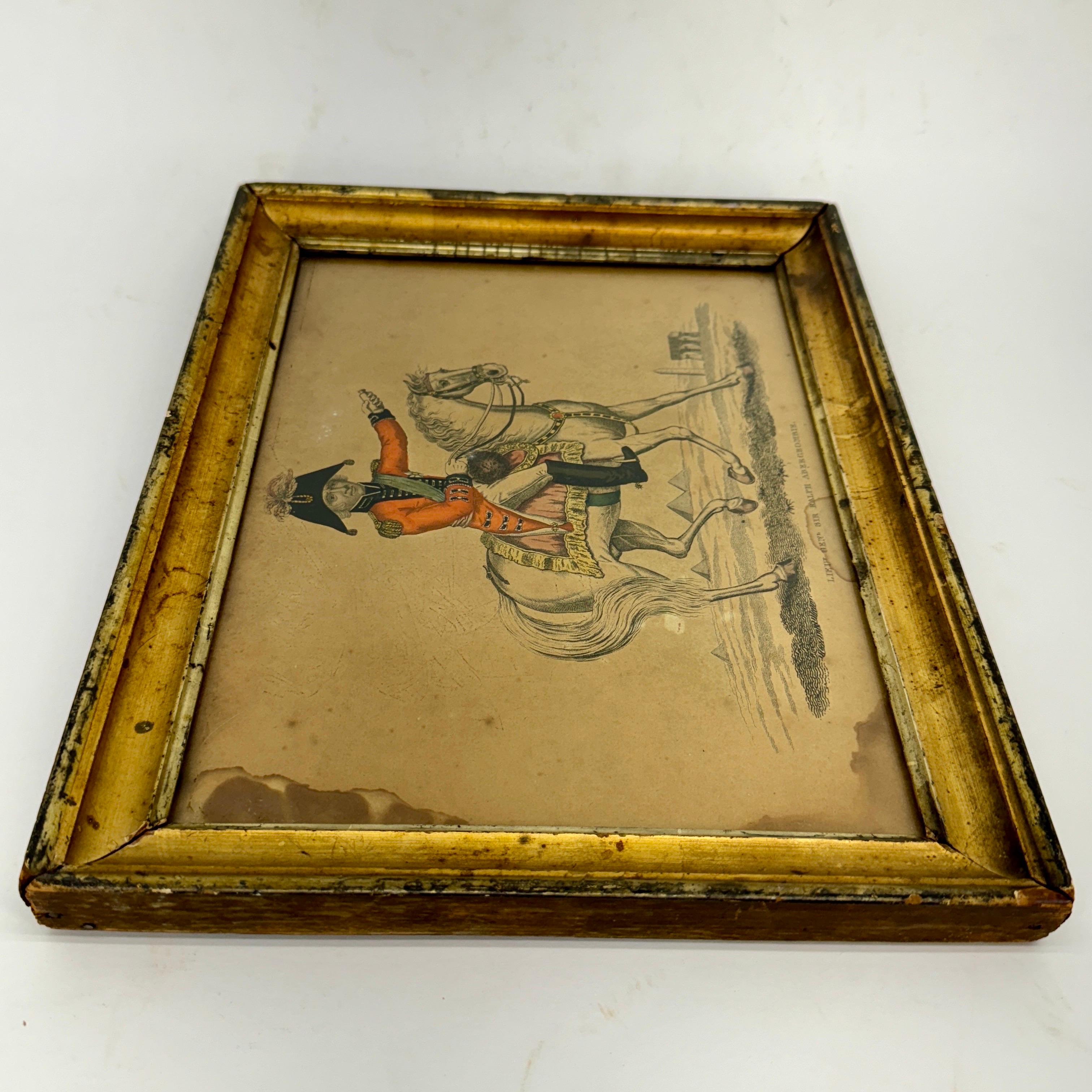 19th Century General Abercrombie Gouache Print in Guitwood Pictureframe . For Sale