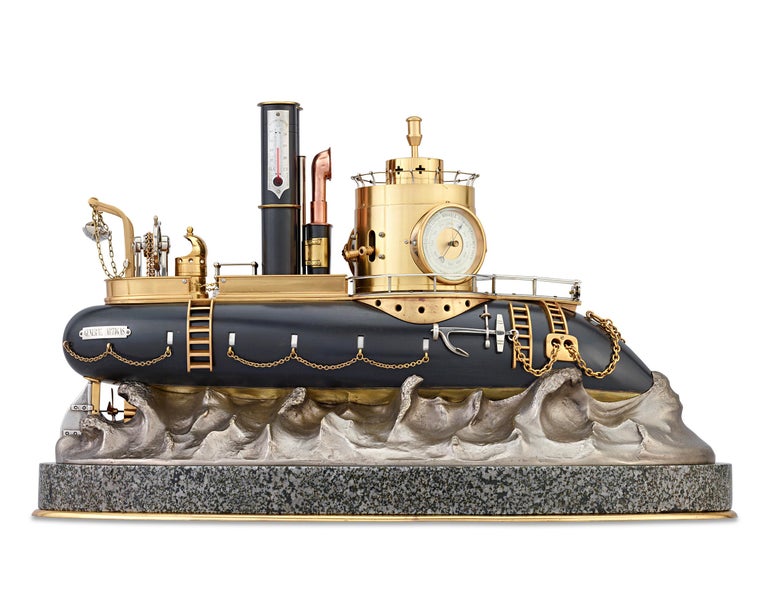 French General Artigas Gunboat Industrial Clock