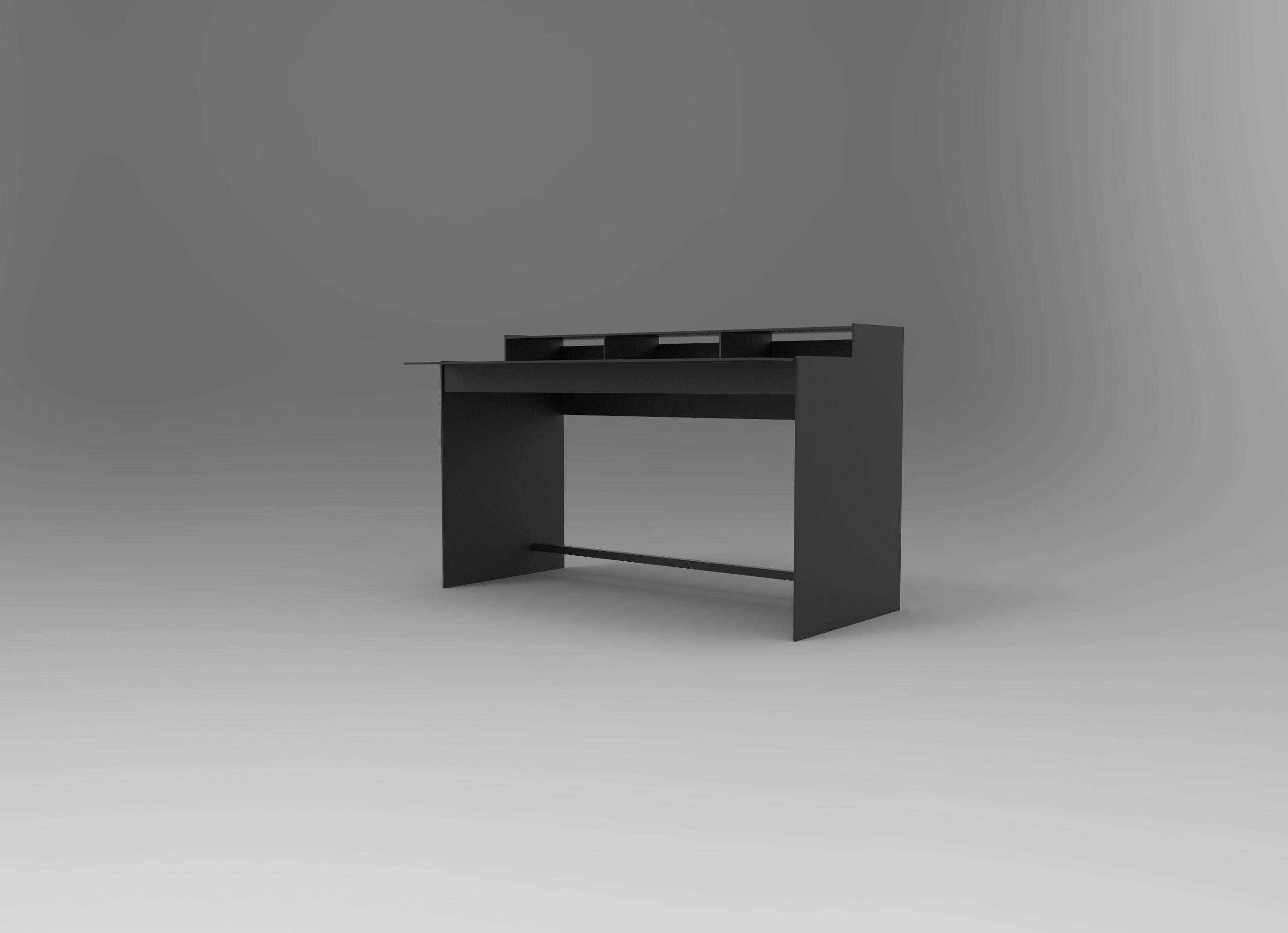 American General Desk by Jonathan Nesci in Wax Polished Aluminum Plate For Sale