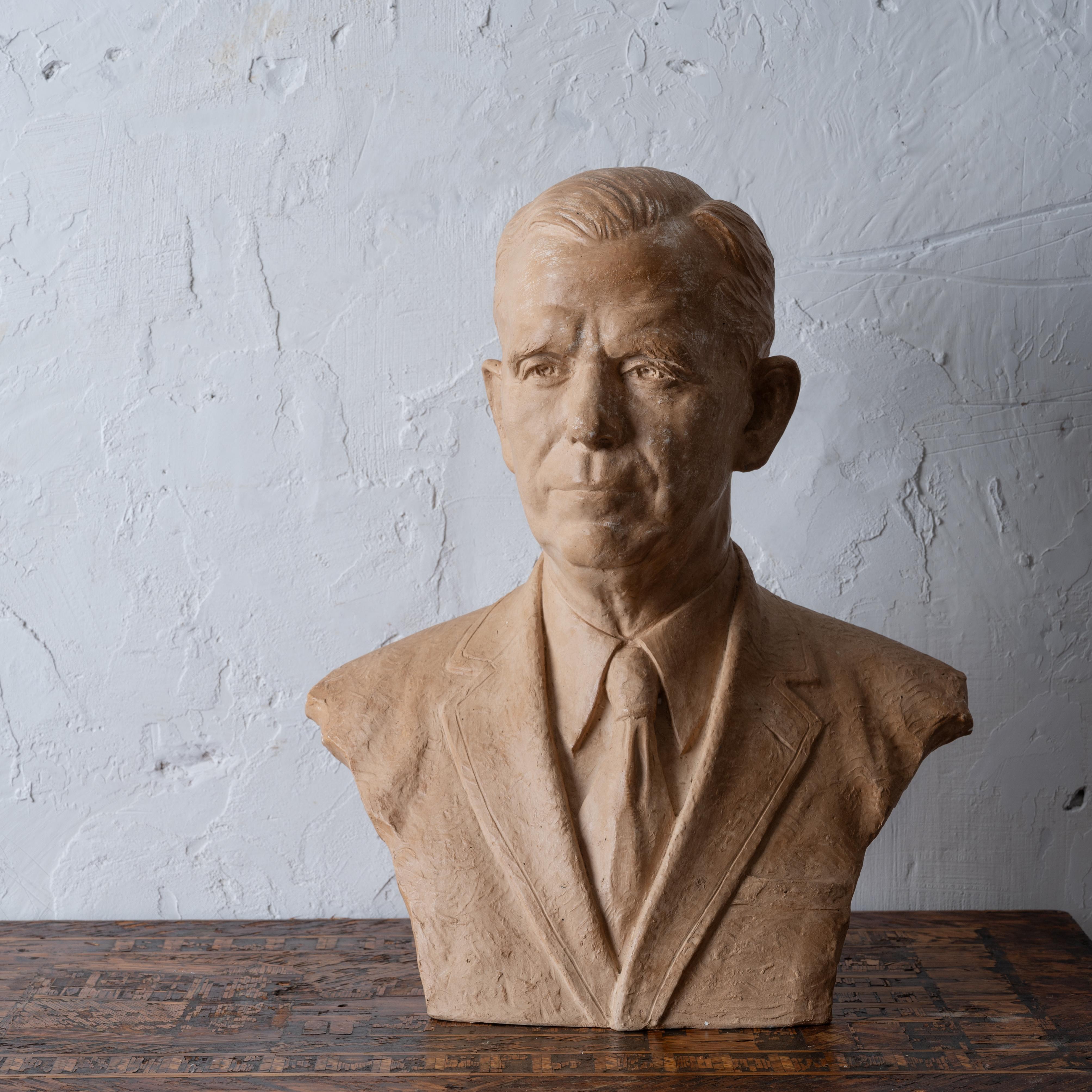 Rosario Russell Fiore
(American, 1908-1994)

General George C. Marshall, 1980

plaster bust

Fiore was chosen by the citizens to Leesburg, Virginia to sculpt a commemorative sculpture of Marshall. This bust might have been one of the studies he