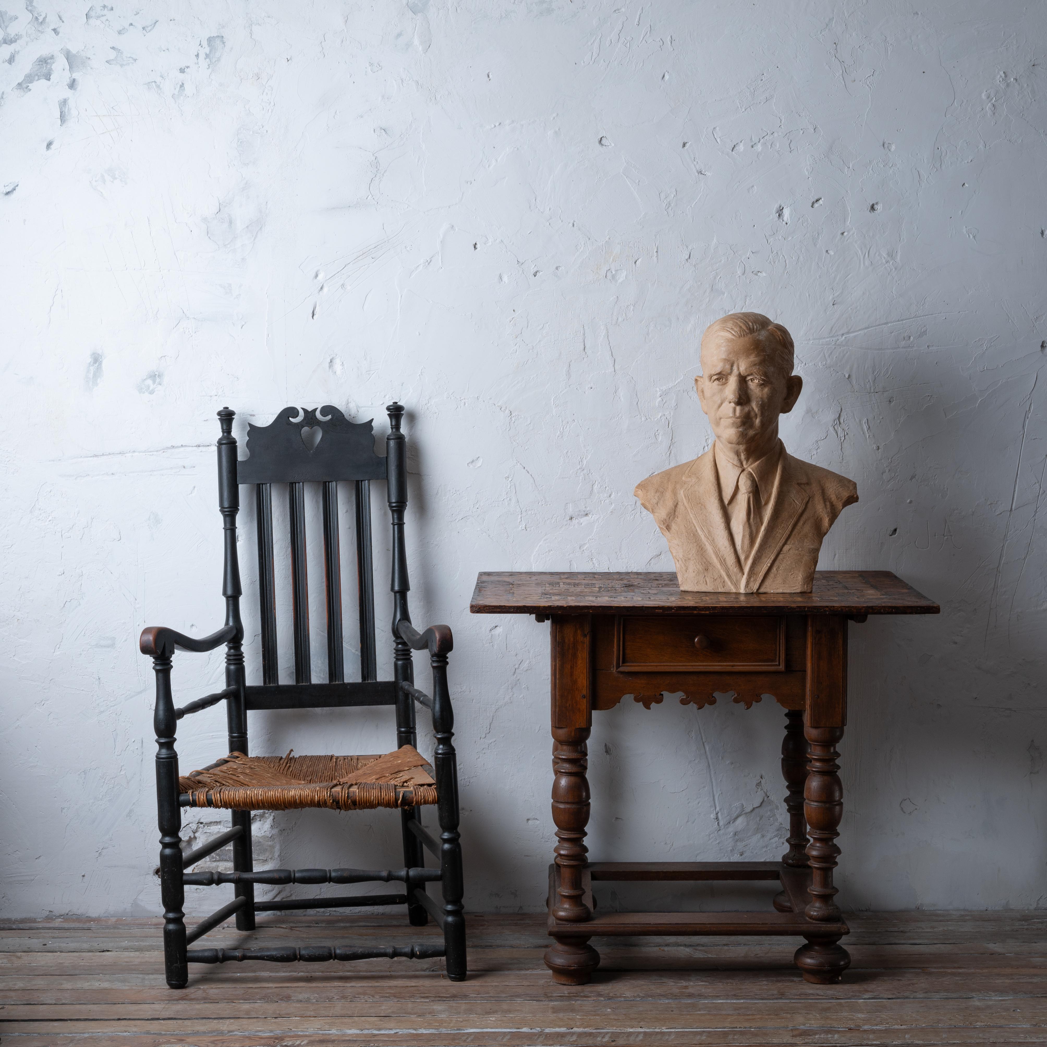 American General George C. Marshall Plaster Bust by Rosario Russell Fiore For Sale