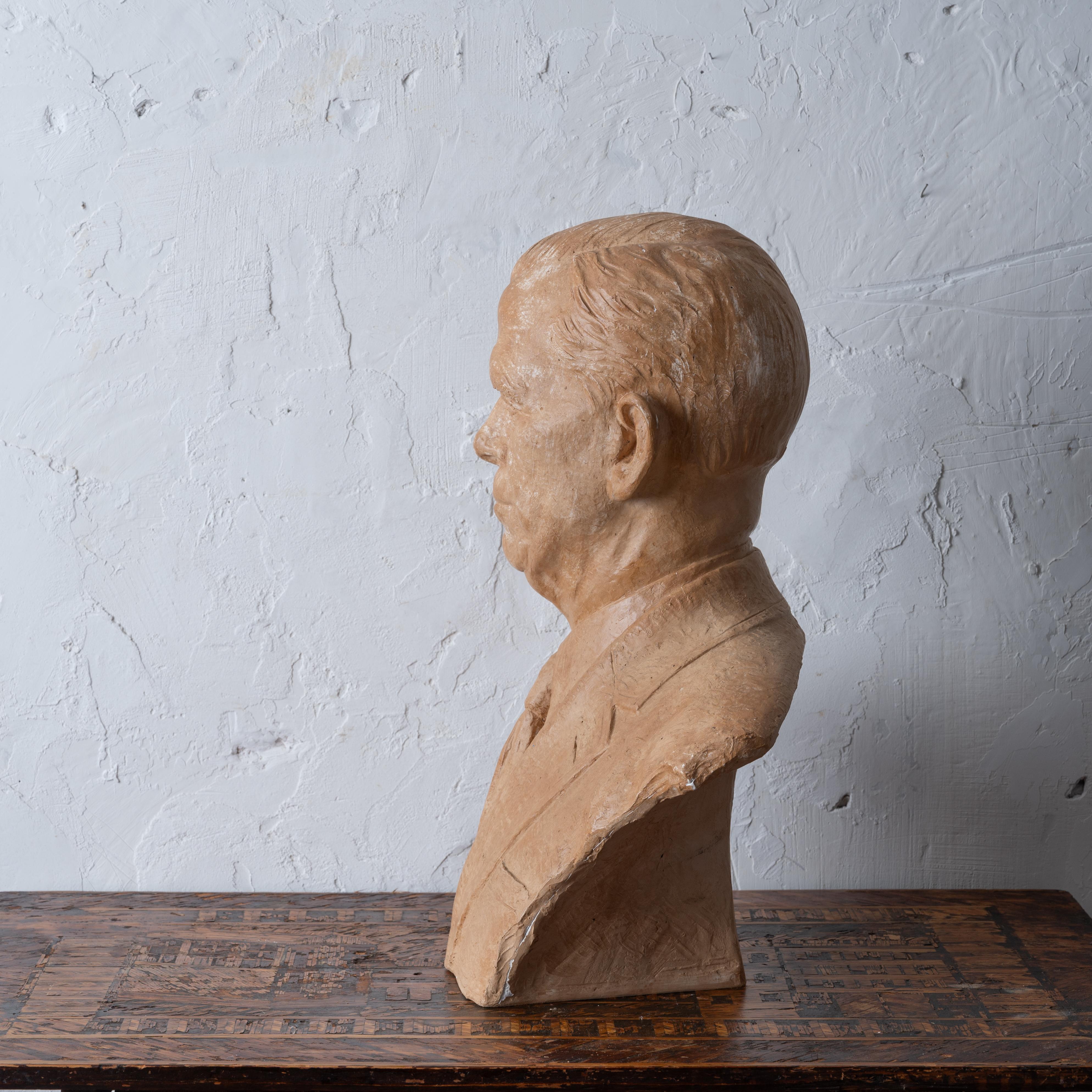General George C. Marshall Plaster Bust by Rosario Russell Fiore For Sale 4