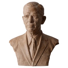 General George C. Marshall Plaster Bust by Rosario Russell Fiore