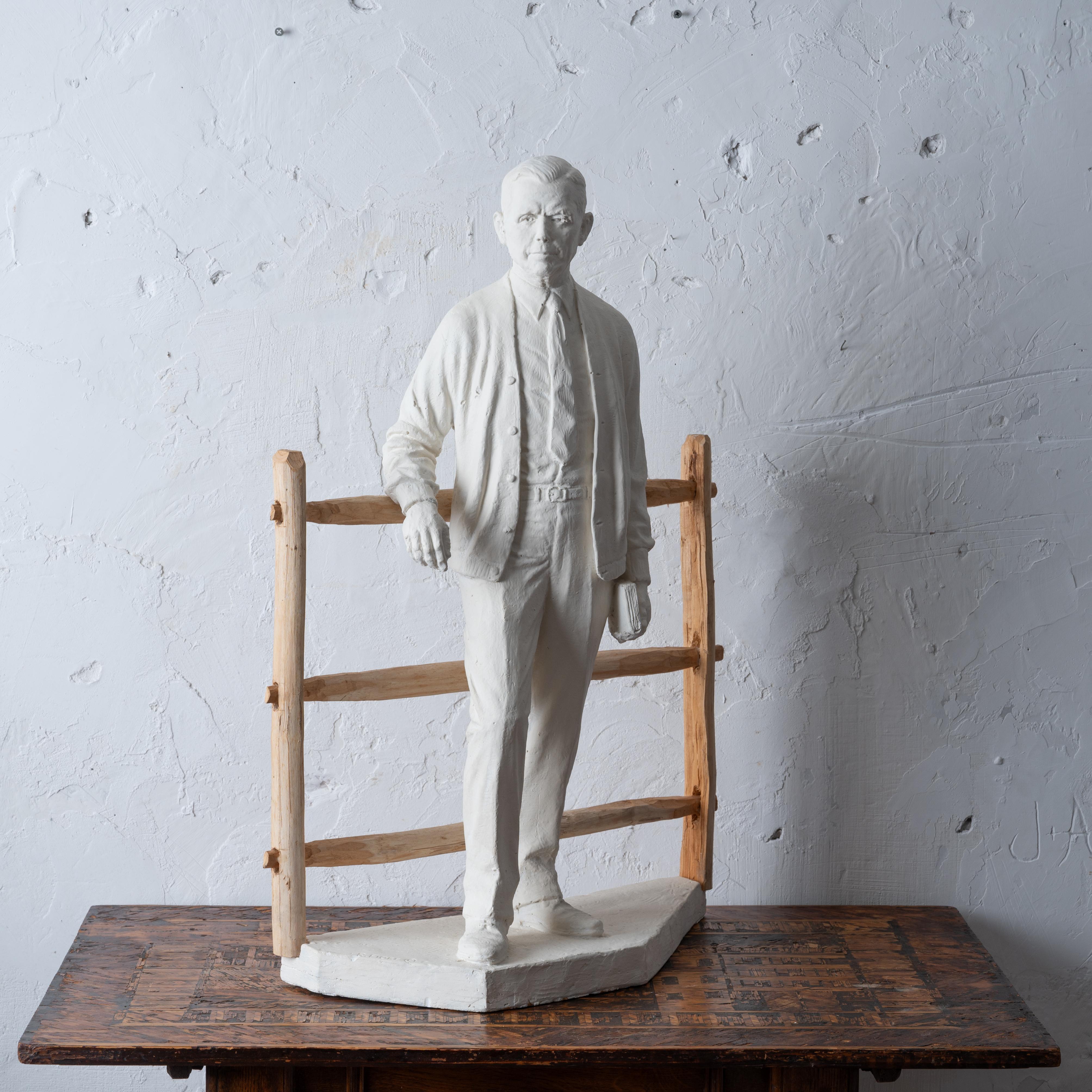 Late 20th Century General George C. Marshall Plaster Maquette by Rosario Russell Fiore For Sale