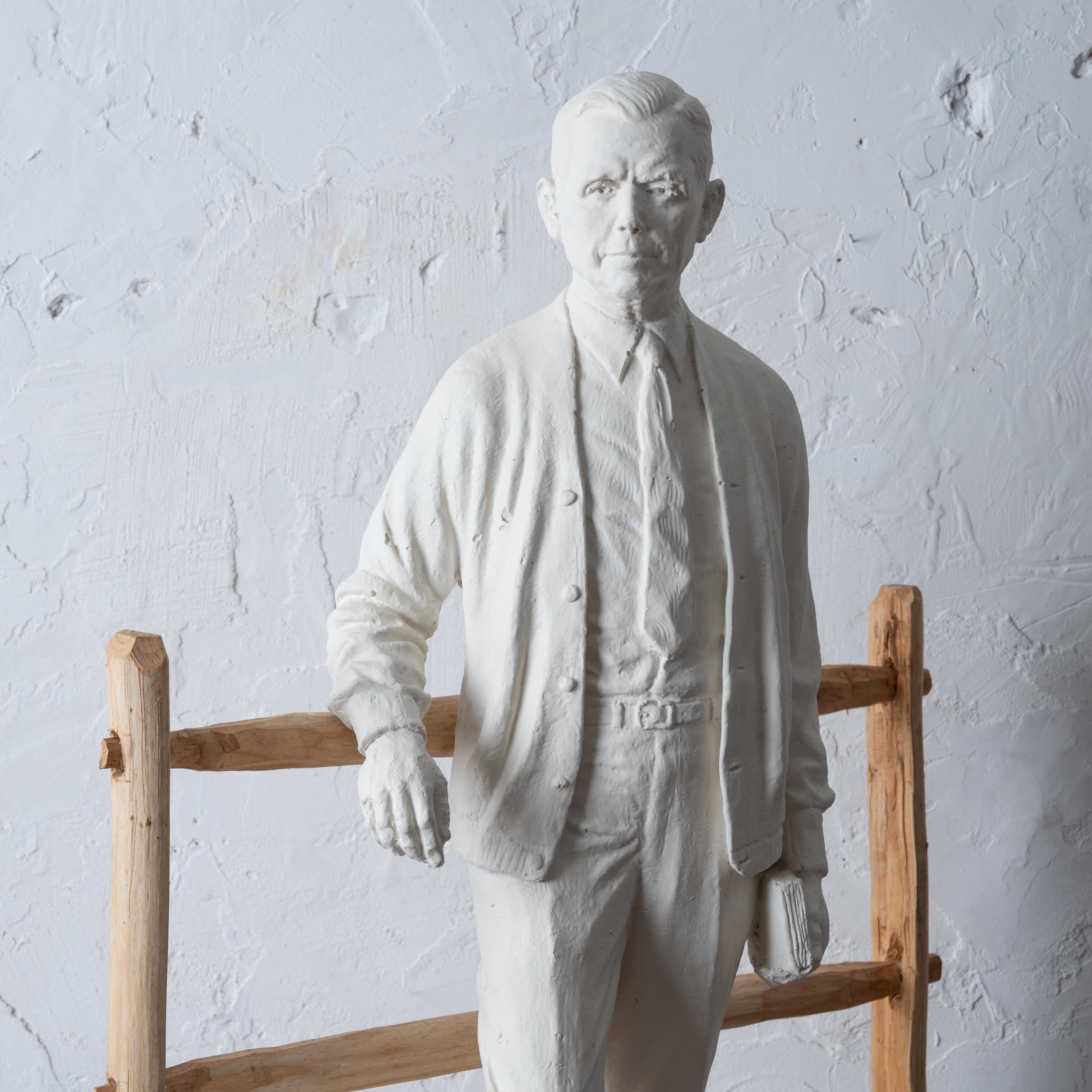 General George C. Marshall Plaster Maquette by Rosario Russell Fiore For Sale 1