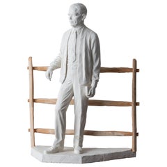 Maquette in gesso del Generale George Marshall di Rosario Russell Marshall Fiore