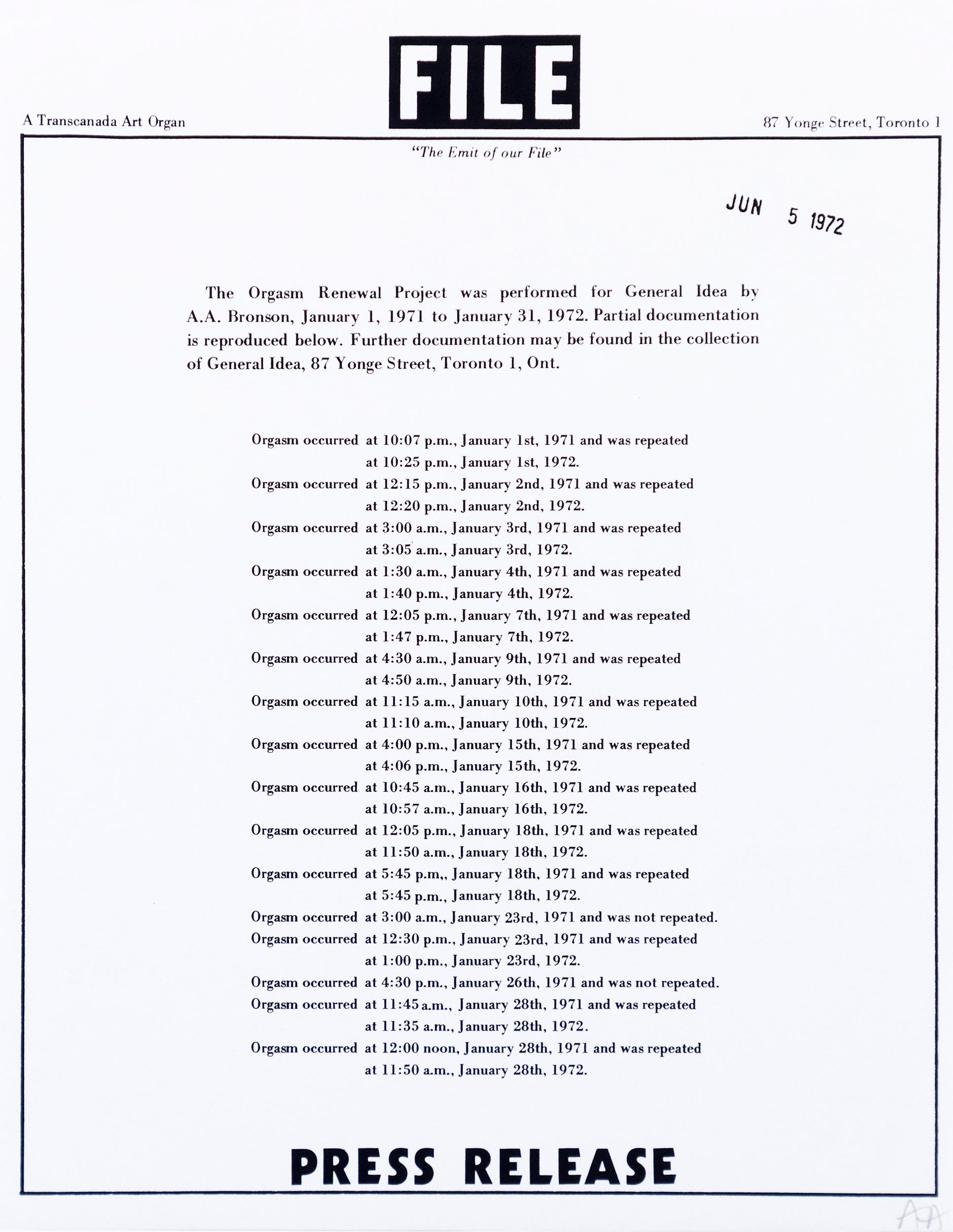 Nel 1967, General Idea fu fondata a Toronto da AA Bronson (nato nel 1946), Felix Partz (1945-1994) e Jorge Zontal (1944-1994). Nel corso di 25 anni, hanno dato un contributo significativo all'arte postmoderna e concettuale in Canada e non solo.

Il