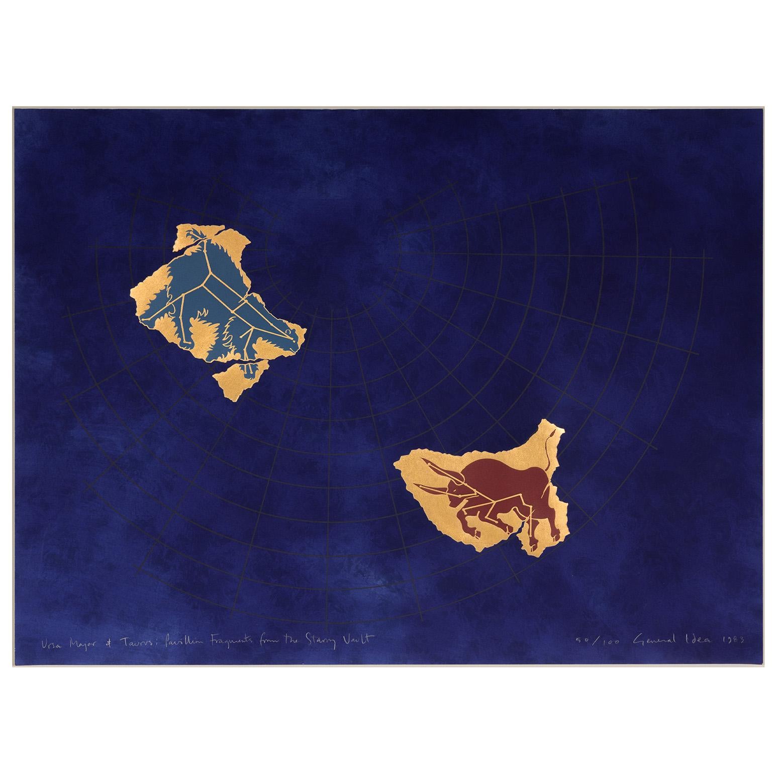 Ursa Major & Taurus: Pavillon-Fragmente aus dem Sternengewölbe (Pop-Art), Print, von General Idea