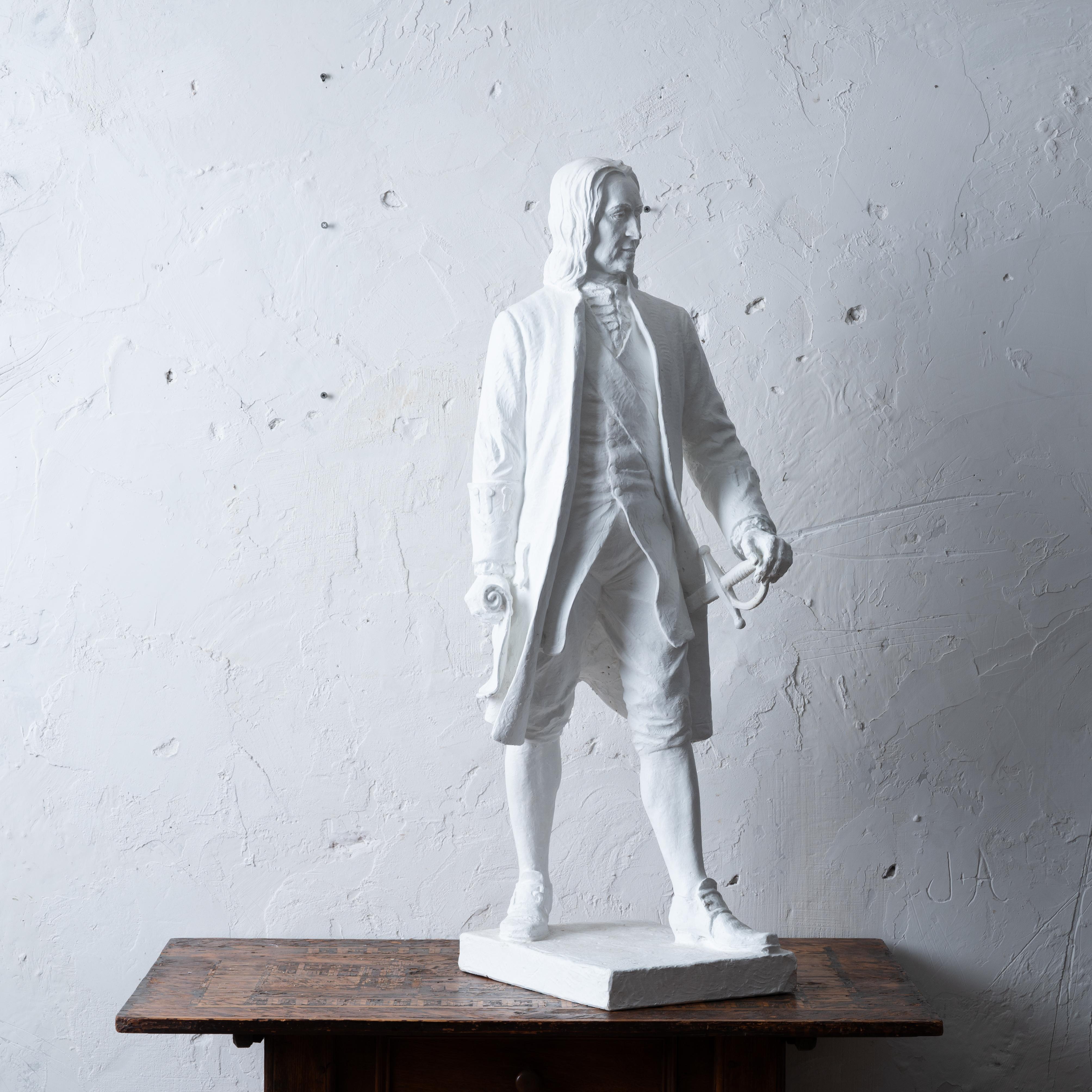 American General James Oglethorpe Plaster Maquette by Rosario Russell Fiore For Sale