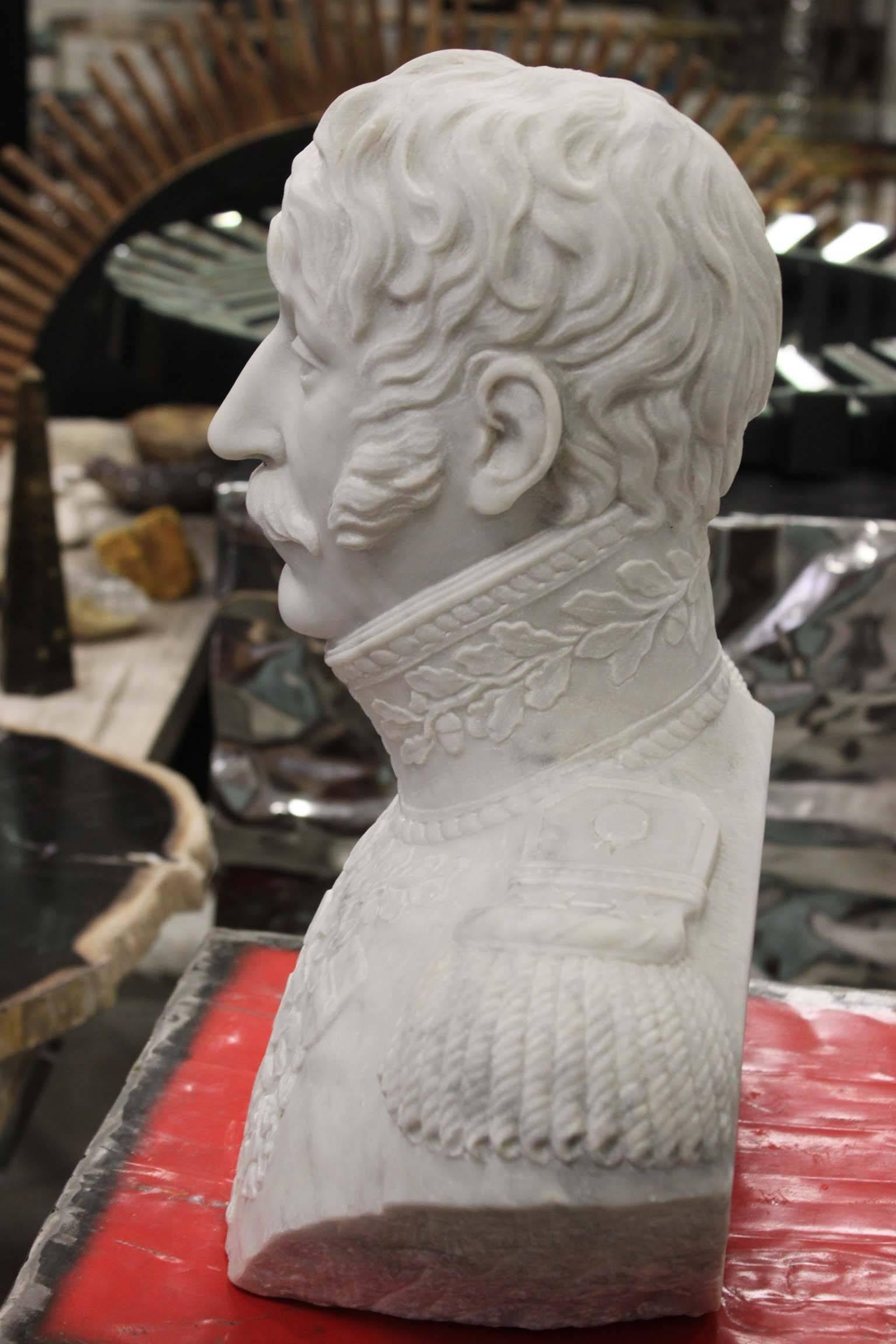 General of the Empire Marble Bust, Empire Period In Good Condition In Marseille, FR