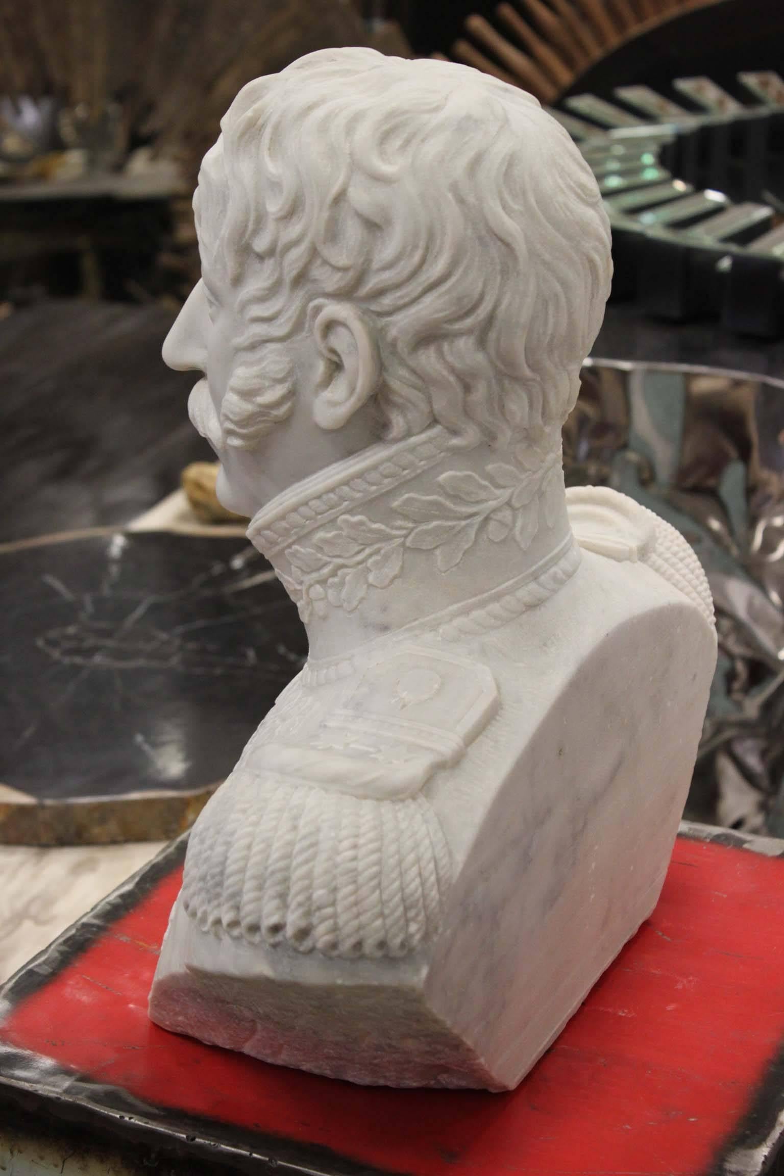19th Century General of the Empire Marble Bust, Empire Period