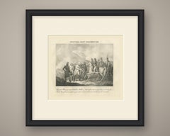 General Provera Surrenders after Millesimo, Antique Madou Lithograph, 1827