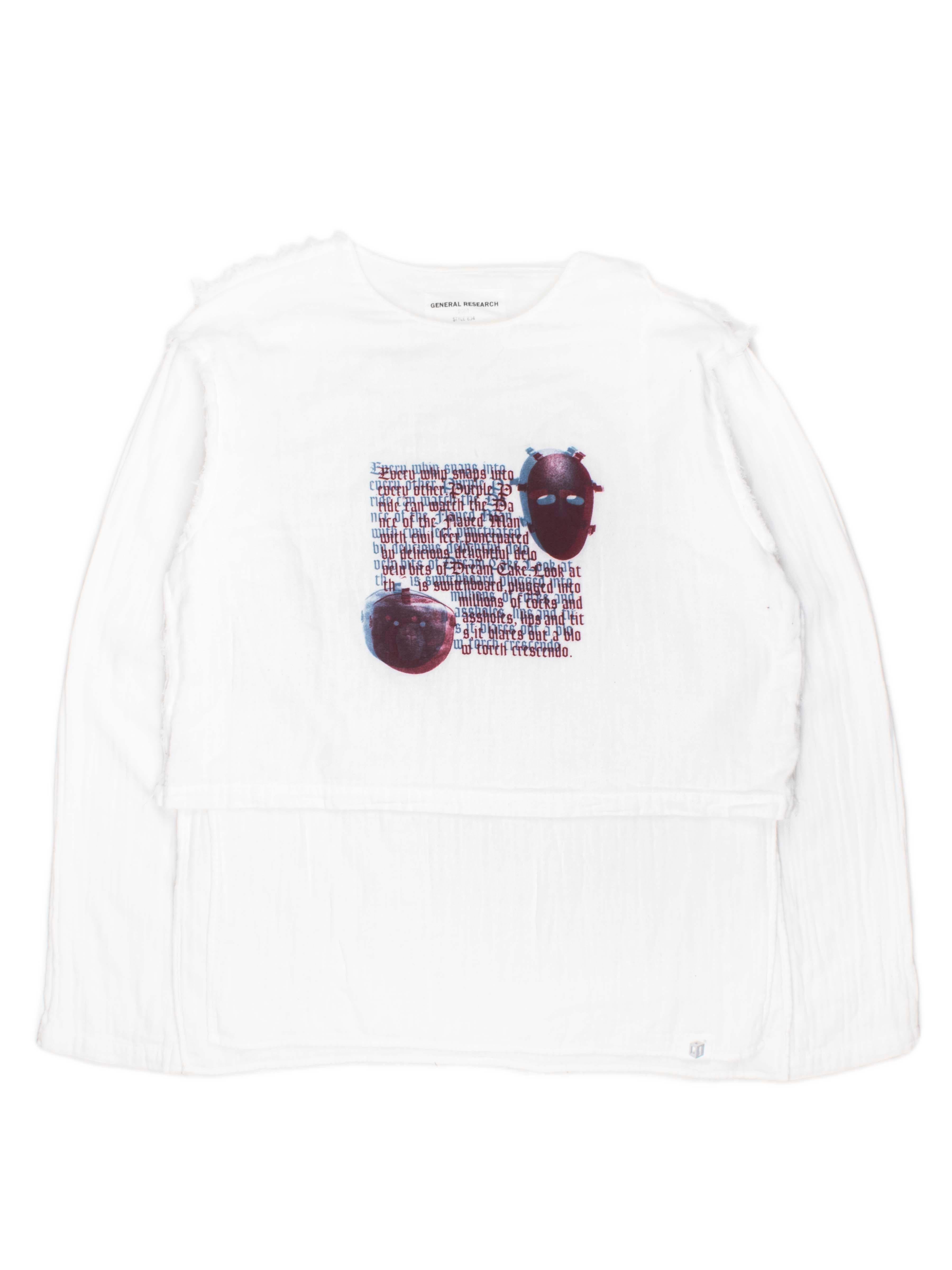 General Research has never been shy about its conceptual roots in Vivienne Westwood and Malcolm McLaren’s “Seditionaries” work, often producing near copies of their garments, and this top is yet another reference to the iconic label. Their take on