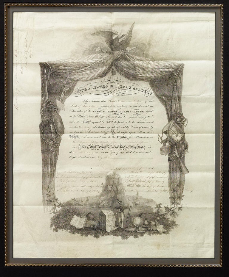 General Robert E. Lee Signed West Point Diploma, Dated June 17, 1853