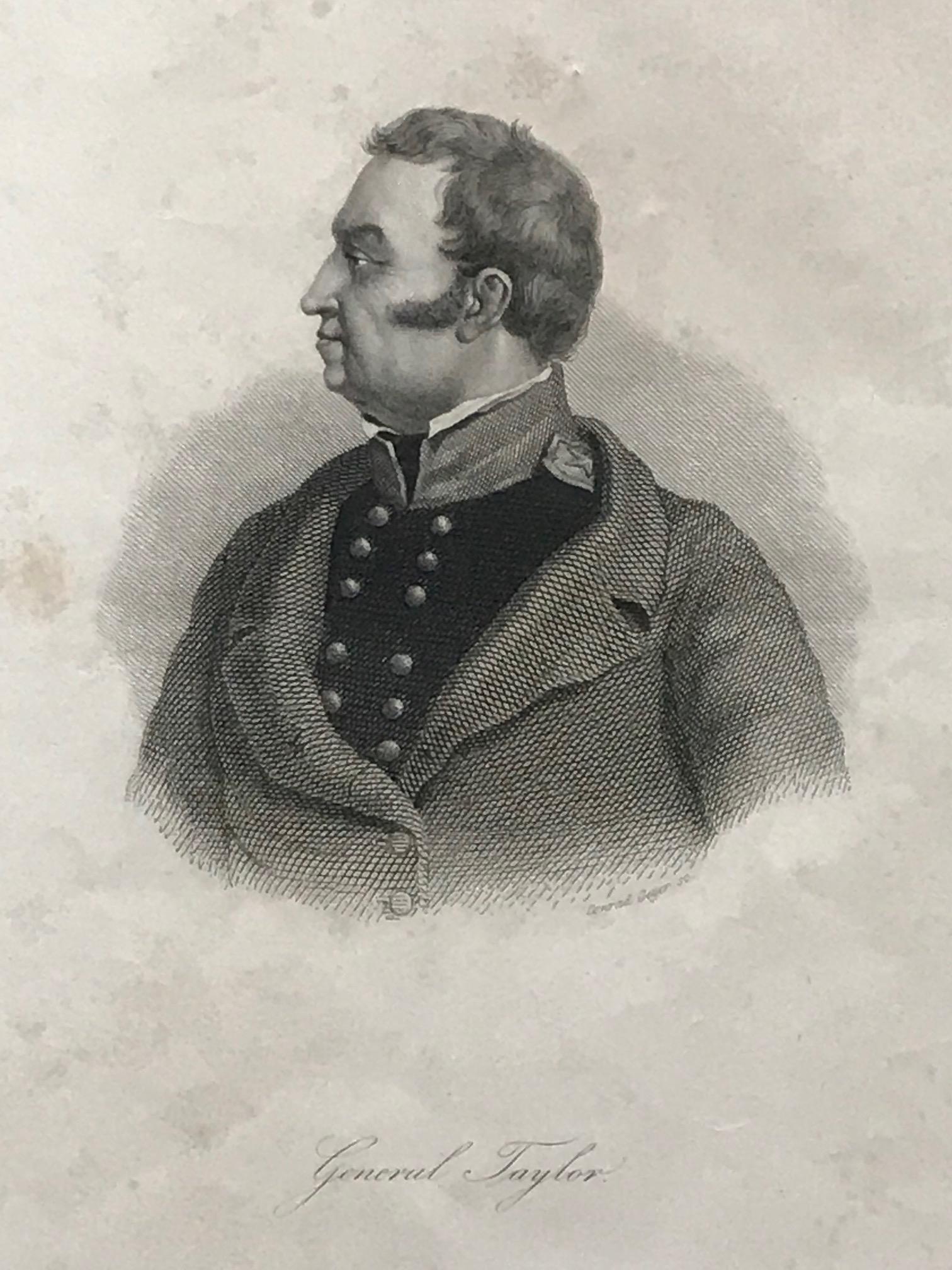 General Taylor, Conrad Geyer sc, circa 1860 In Fair Condition For Sale In Unteriberg, Schwyz