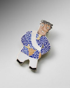 Anhänger "Generale" von Enrico Baj, 1940er Jahre Limitierte Auflage