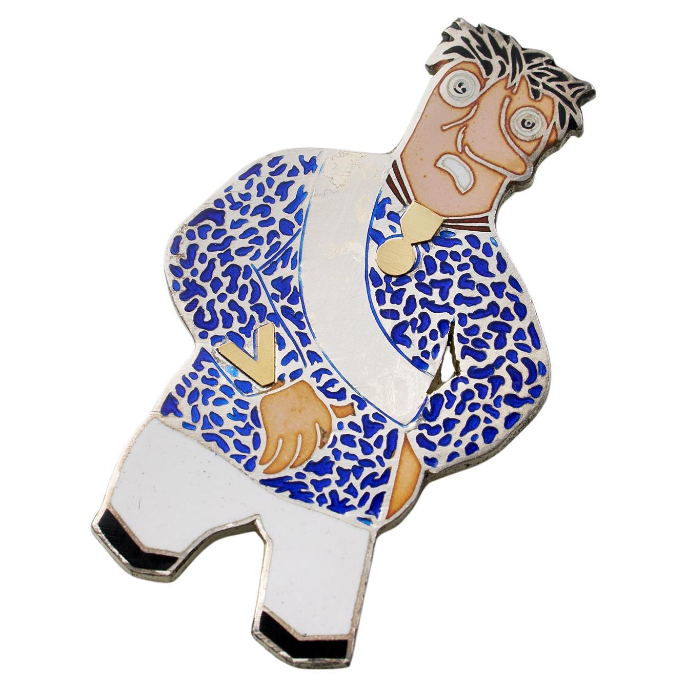 "Generale" Pendant by Enrico Baj, 1940s Limited Edition For Sale