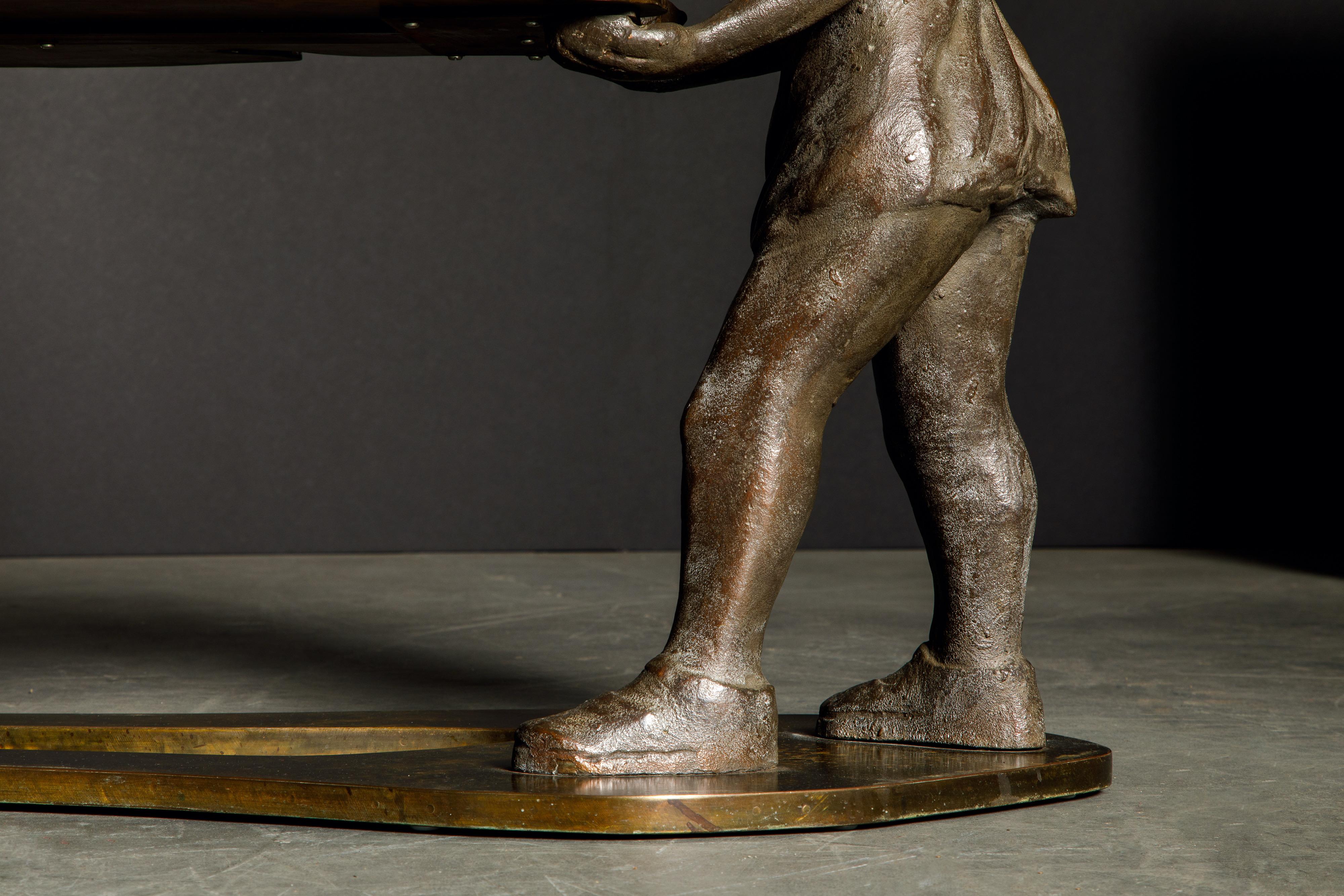 Bronze-Skulpturtisch „Generation“ von Philip und Kelvin LaVerne, um 1964, signiert im Angebot 9