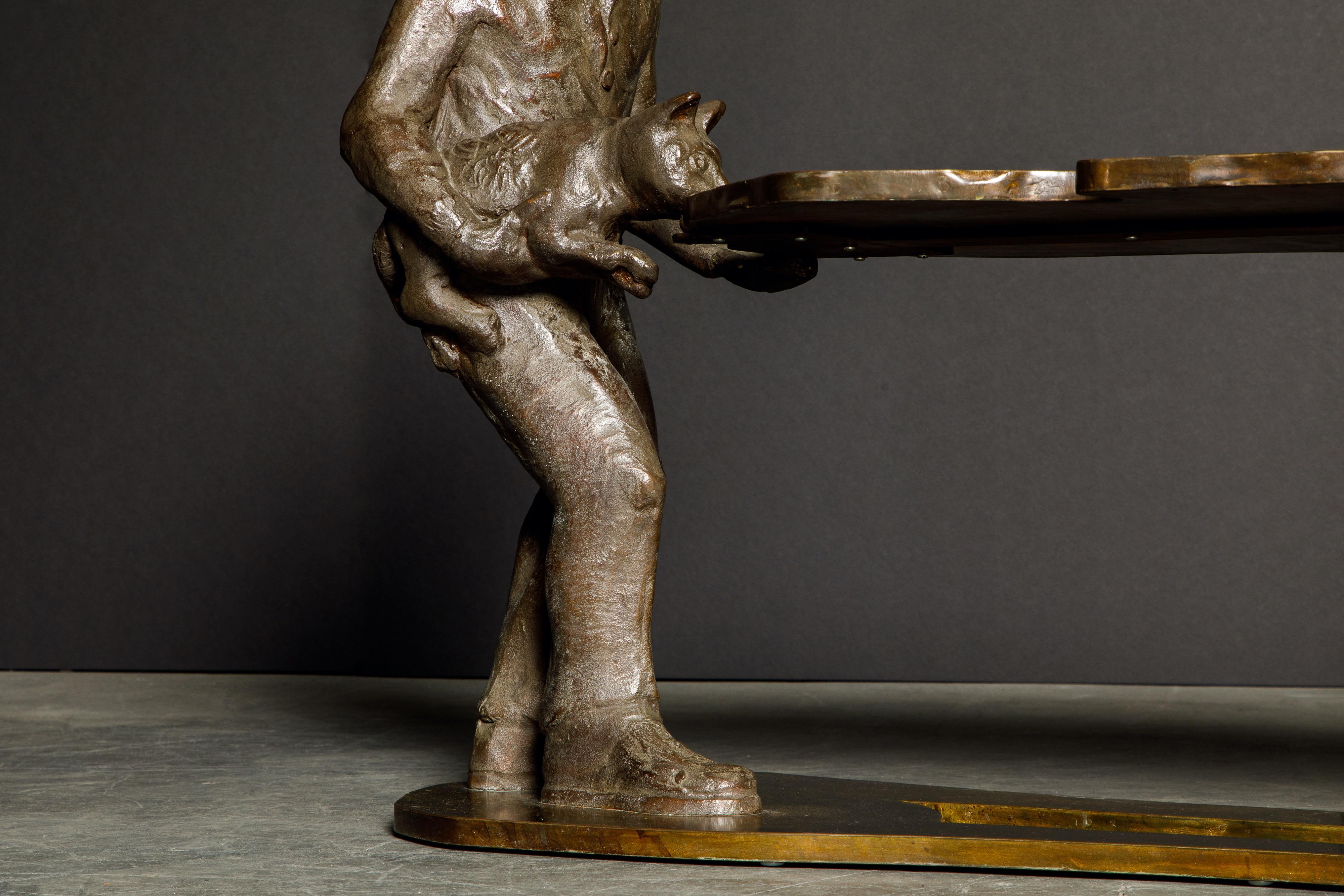 Bronze-Skulpturtisch „Generation“ von Philip und Kelvin LaVerne, um 1964, signiert im Angebot 10