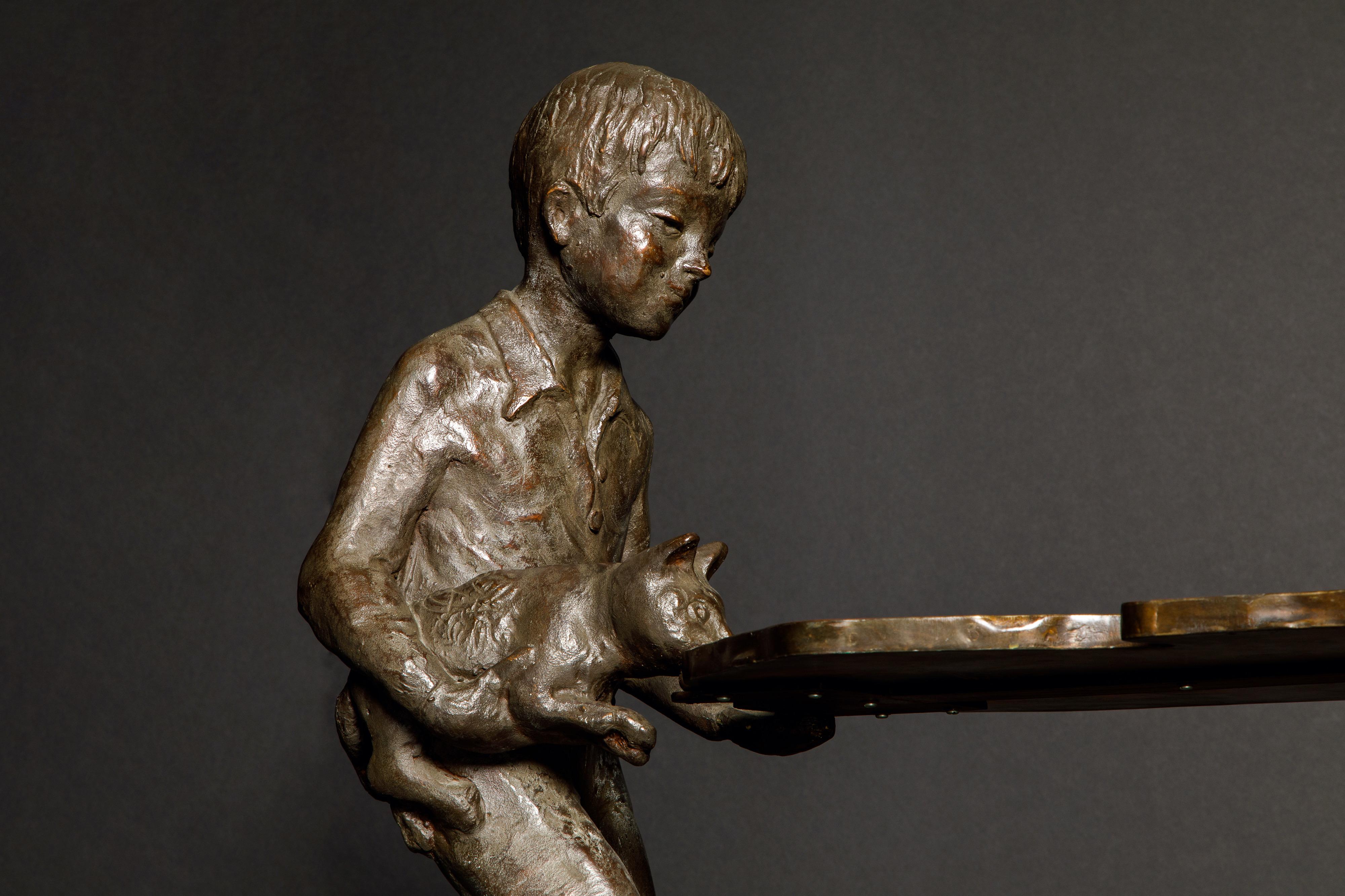 Bronze-Skulpturtisch „Generation“ von Philip und Kelvin LaVerne, um 1964, signiert im Angebot 11