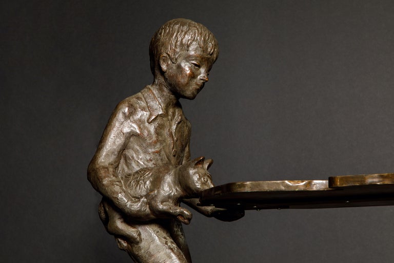 'Generation' Bronze Sculpture Table by Philip and Kelvin LaVerne, c. 1964 Signed For Sale 11