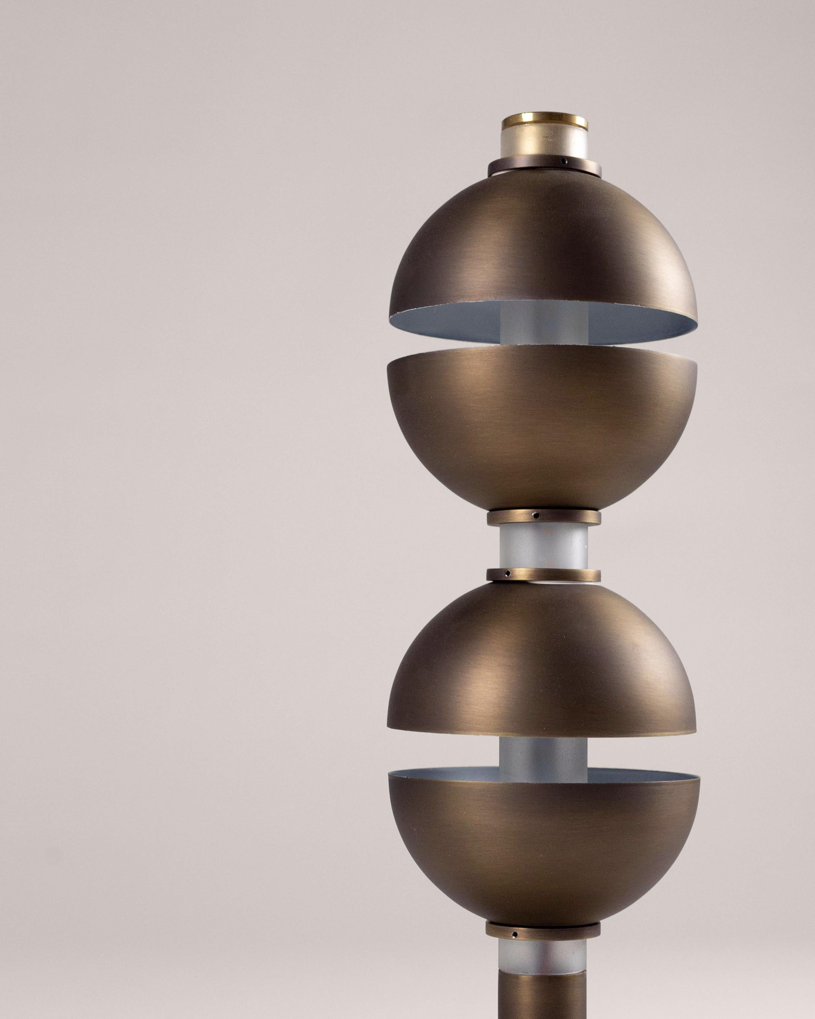 Bronze Generator Table Lamp by G.Luce For Sale