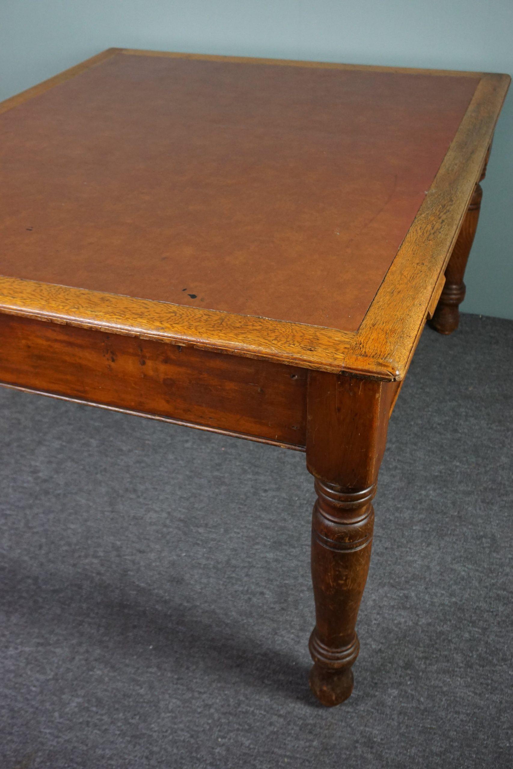 Generous antique English partner writing desk, Withy Grove Store, Manchester For Sale 2