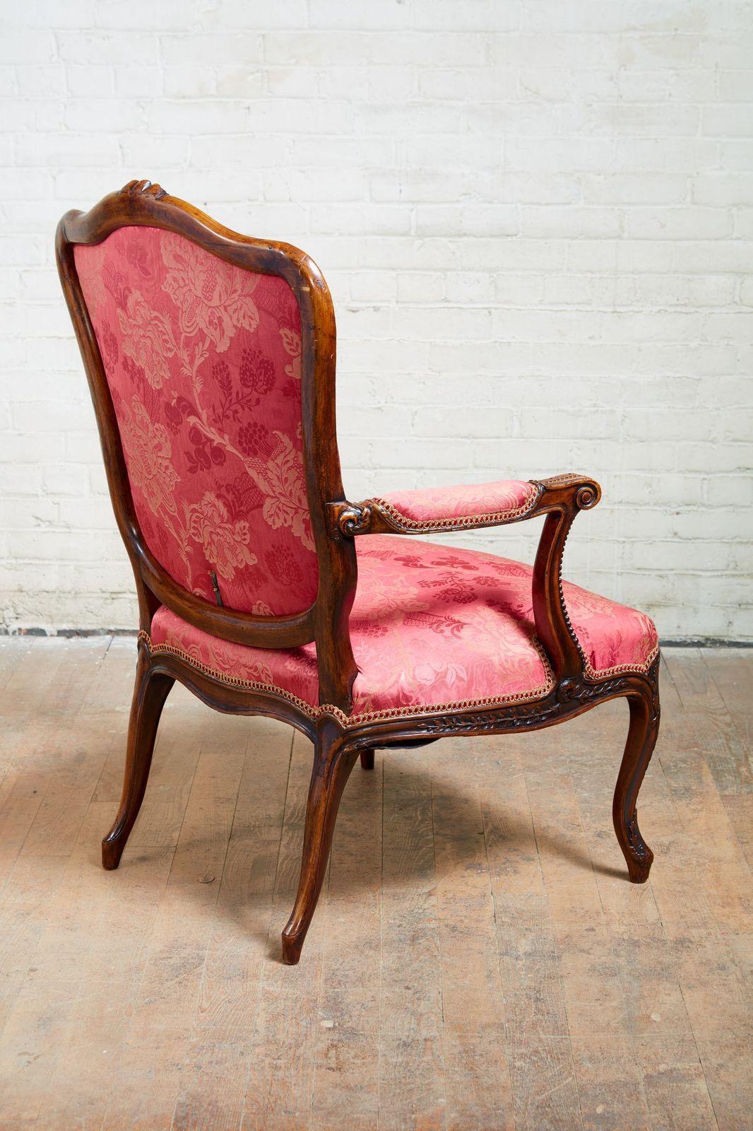 Carved Generous Georgian Armchair For Sale