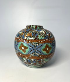 Generoso Jean Gerbino For Vallauris, Francia, Vaso a sfera in ceramica smaltata a mosaico
