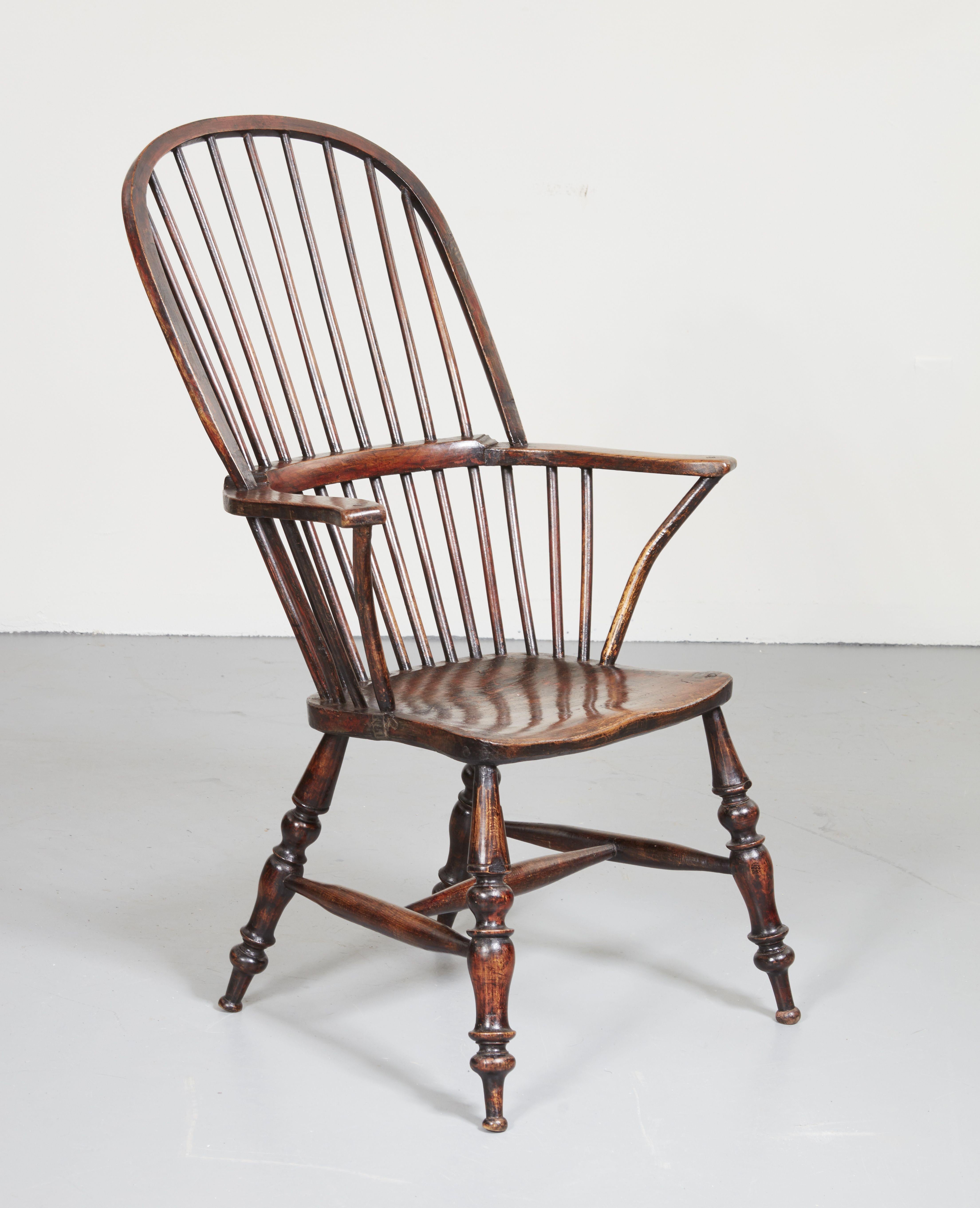 Ash Generous Windsor Armchair with Looped Back For Sale