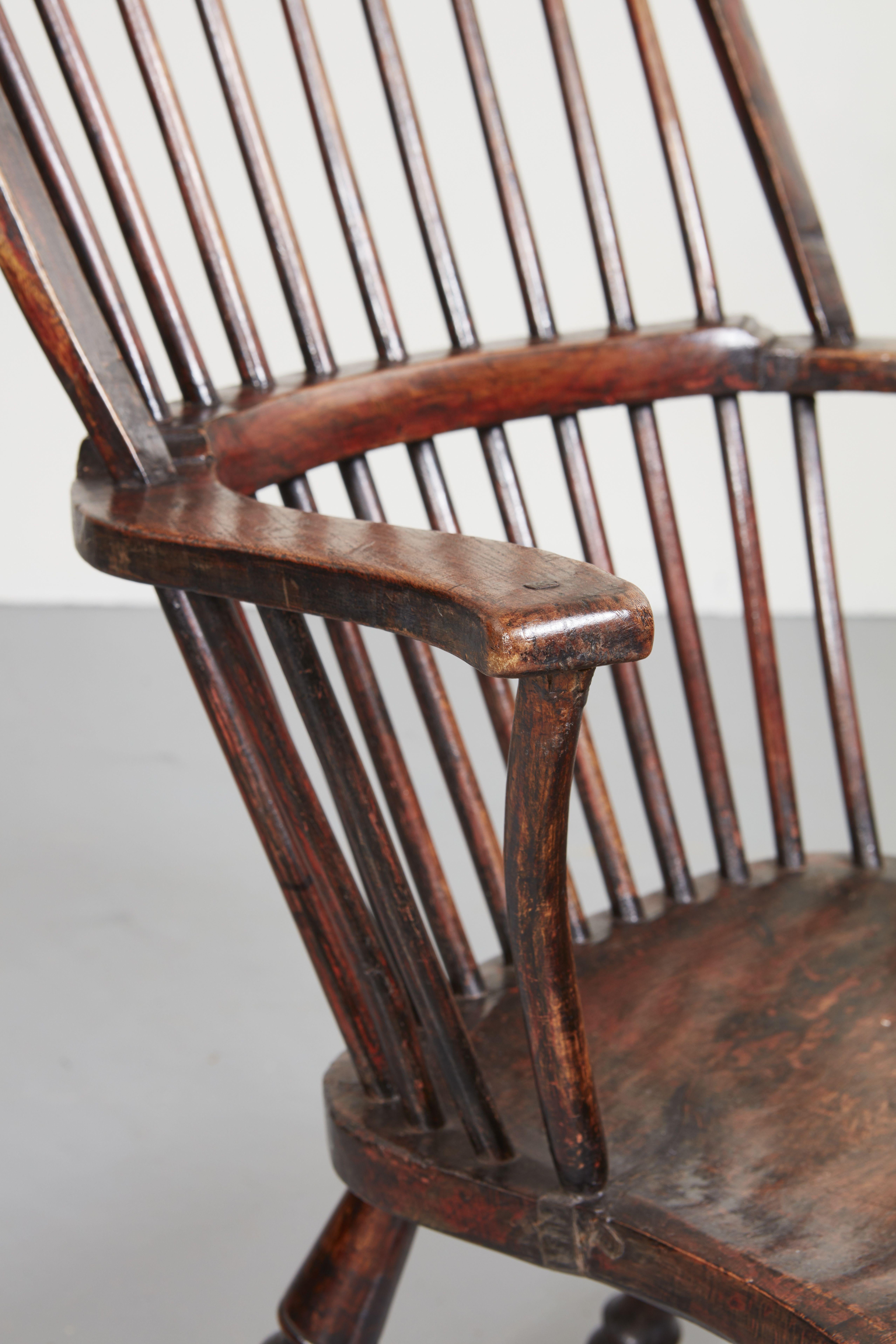 Generous Windsor Armchair with Looped Back For Sale 2