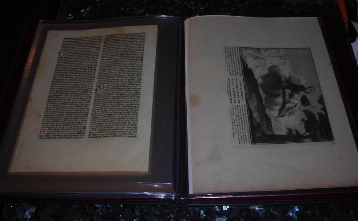 Genesis Beginnings, Super-Portfolio, Four-Leaf Set from a 1484 Latin Bible For Sale 5
