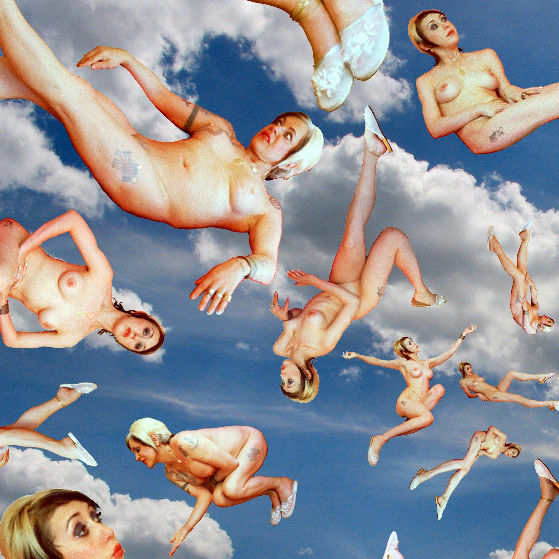 Snoflakes DNA (Clouds) - Contemporary Mixed Media Art by Genesis Breyer P-Orridge