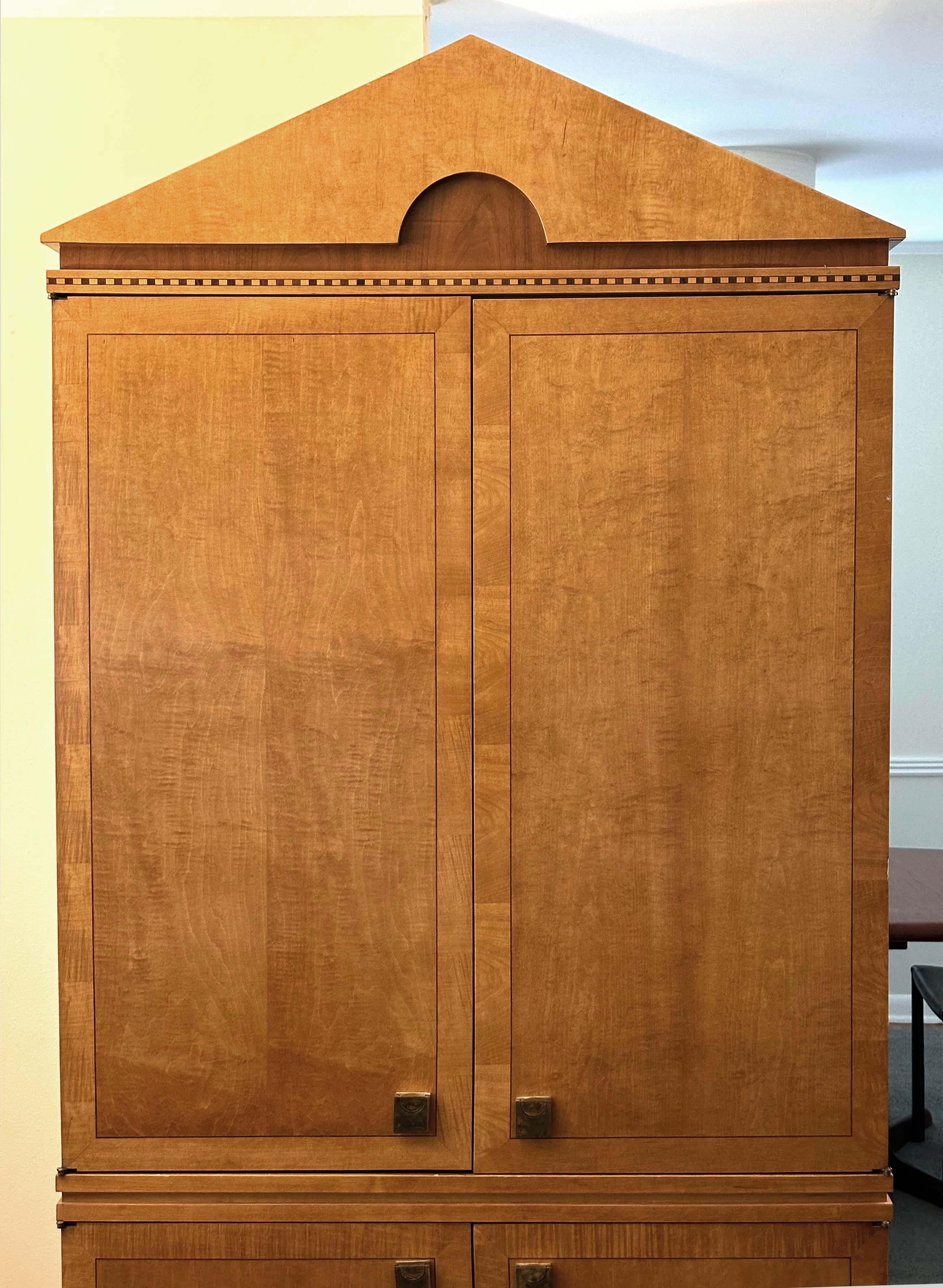 Post-Modern Genesis Collection Armoire in Satinwood by Hickory White