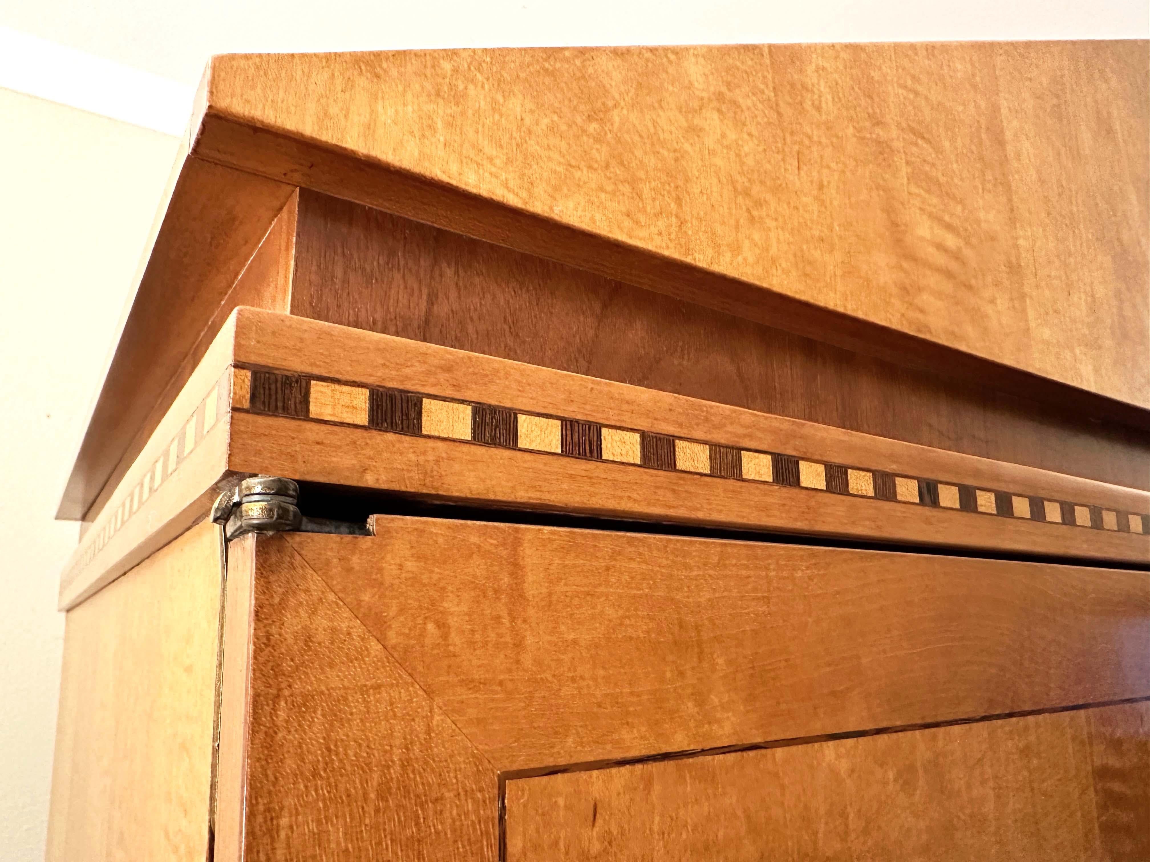 Genesis Collection Armoire in Satinwood by Hickory White In Good Condition In Littleton, CO